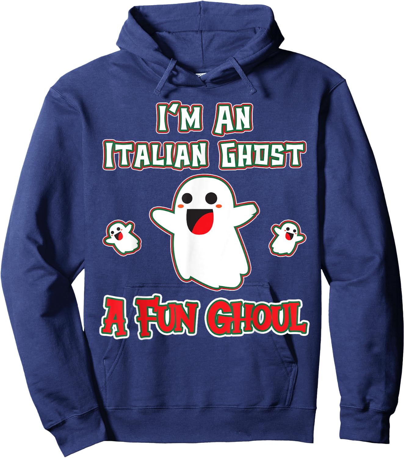 Funny Italian Shirts Italy Halloween Ghost A Fun Ghoul Hoodie - Hoodie | Navy