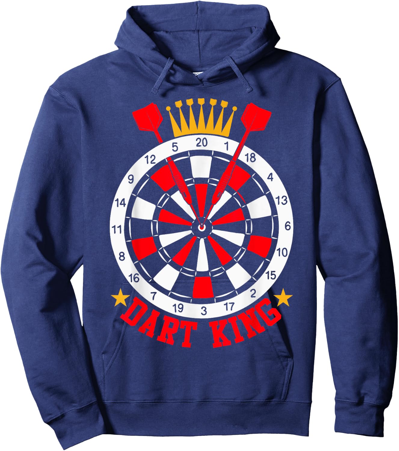 Dart King Funny Dart Board and Dart Game Lover Men Hoodie - Hoodie | Navy