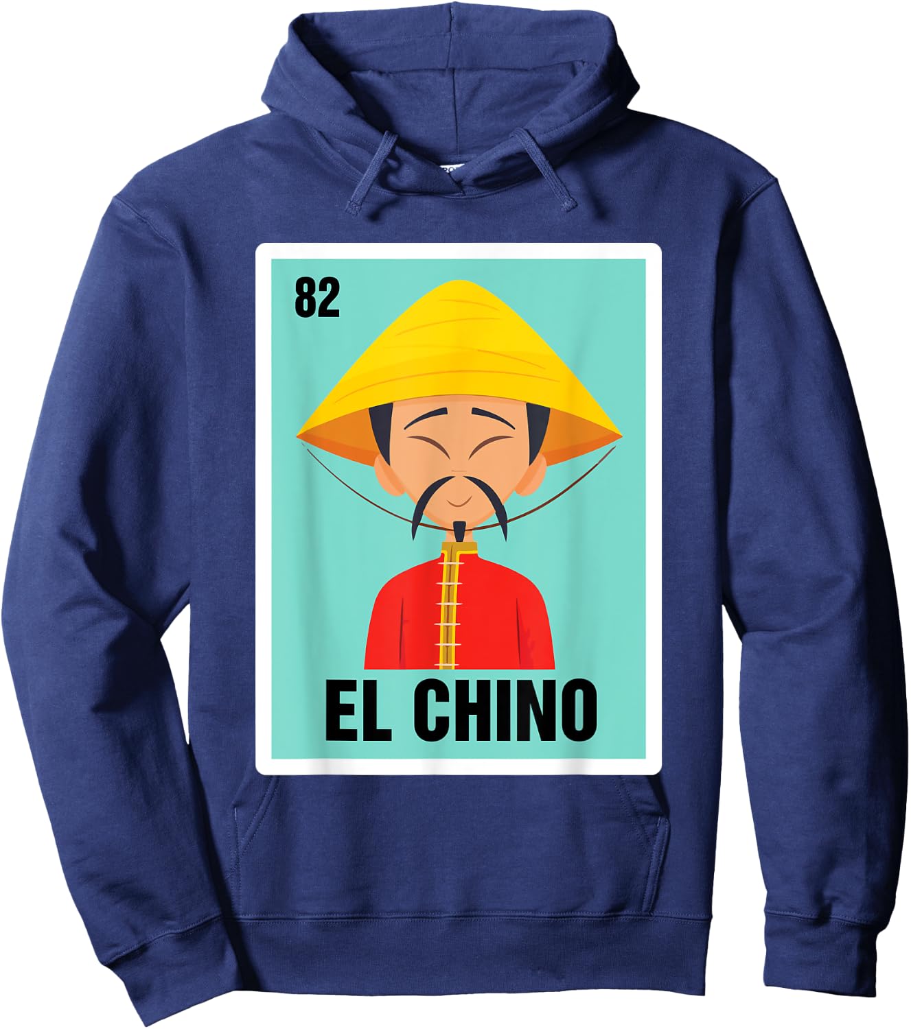Spanish Mexicana The Chinese El Chino Mexican Bingo Card Hoodie - Hoodie | Navy