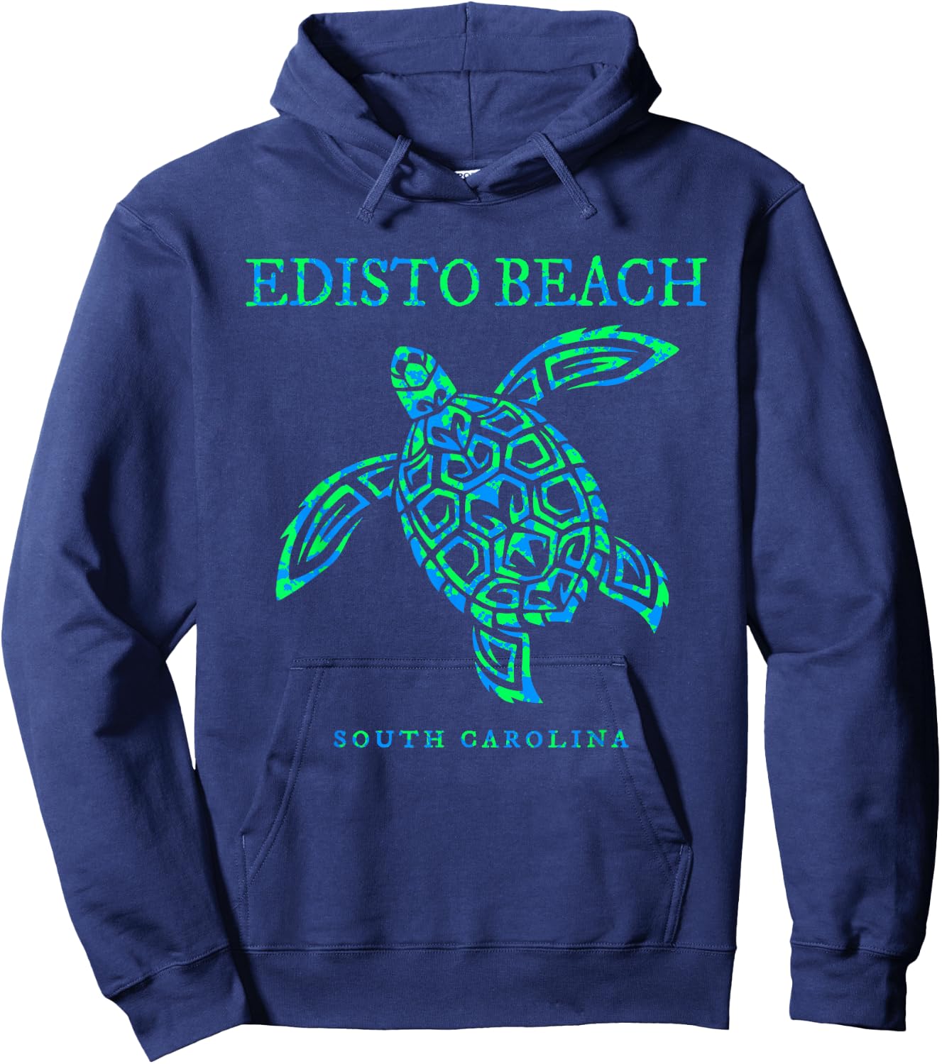 Edisto Beach South Carolina Sea Turtle Boys Girls Toddler Hoodie - Hoodie | Navy
