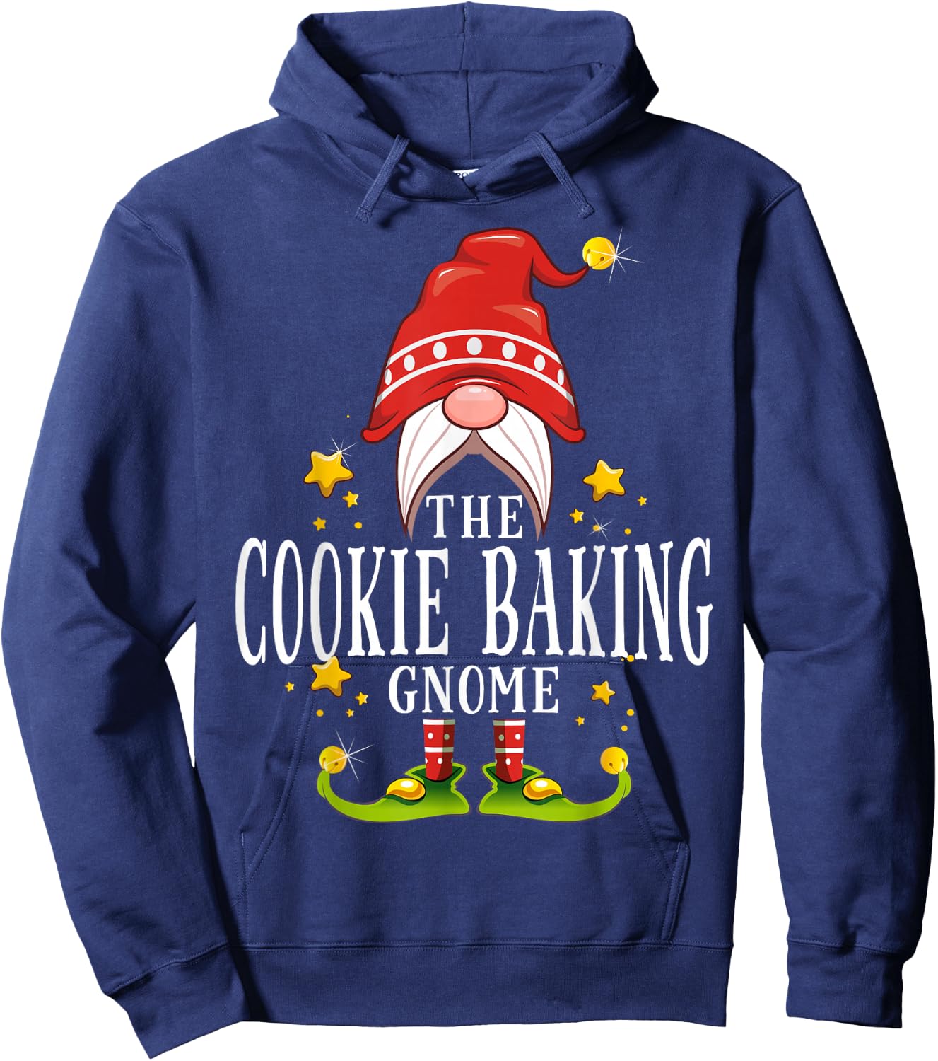 The Cookie Baking Gnome Christmas Matching Hoodie - Hoodie | Navy