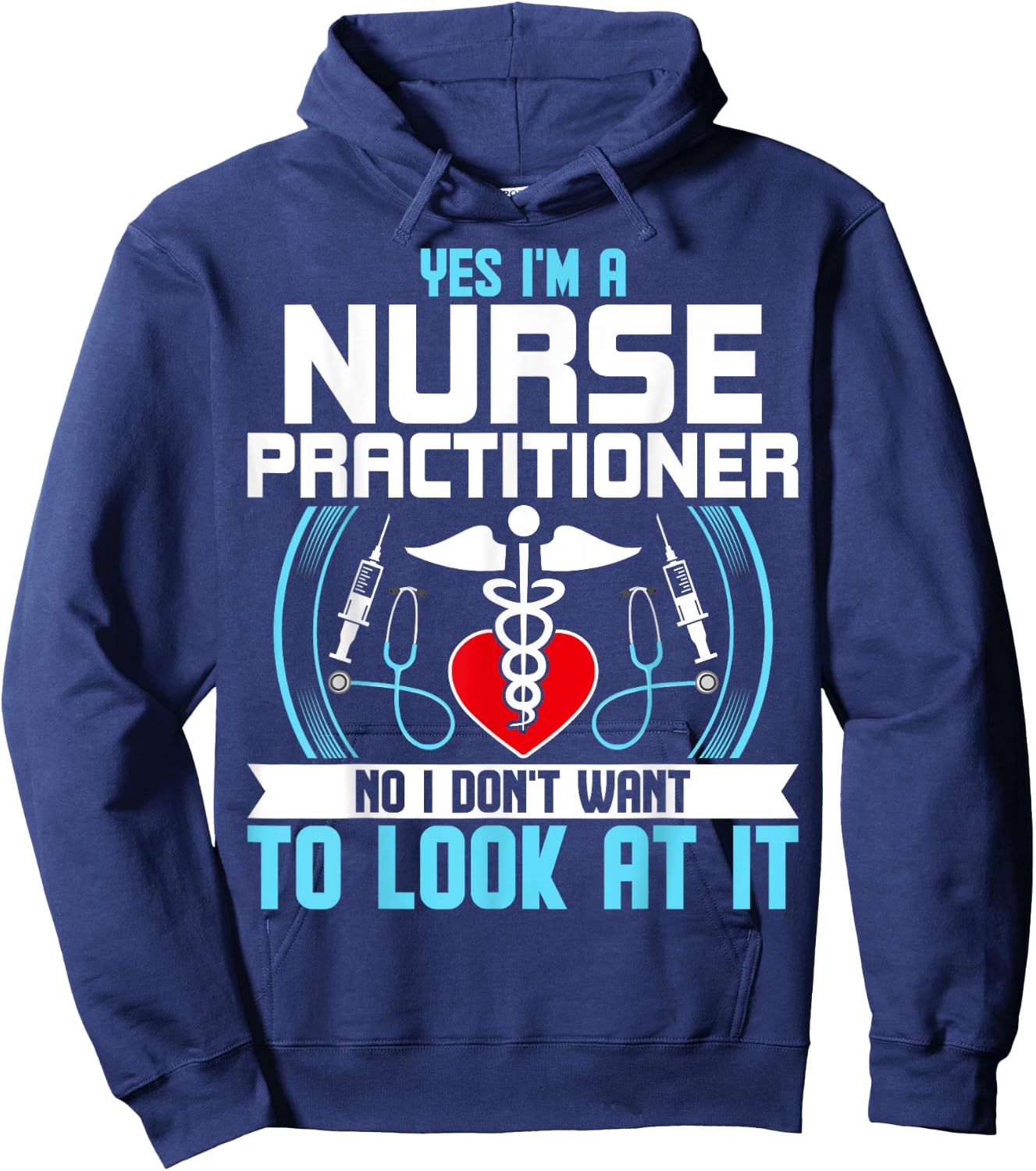 Funny NP Nursing Gifts - Yes I'm a Nurse Practitioner Hoodie - Hoodie | Navy