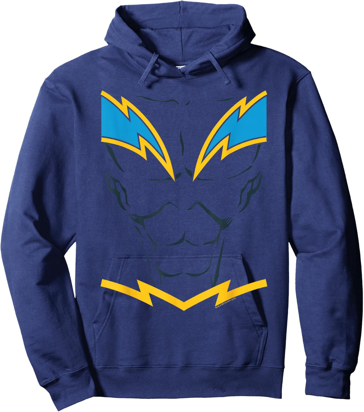 Justice League Black Lightning Uniform Halloween Costume Hoodie - Hoodie | Navy