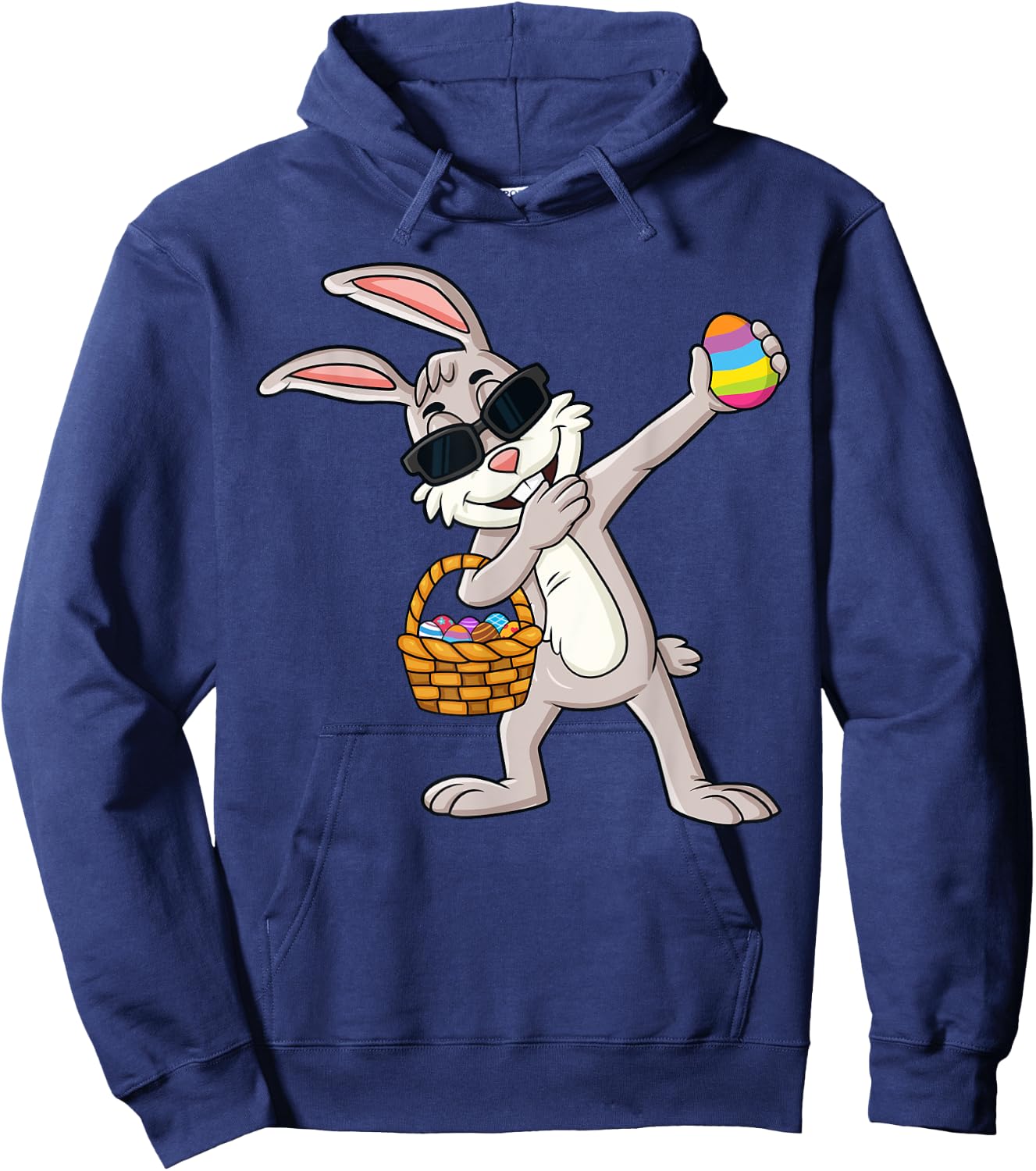 Dabbing Rabbit Easter Day Eggs Dab Boys Girls Kids Hoodie - Hoodie | Navy