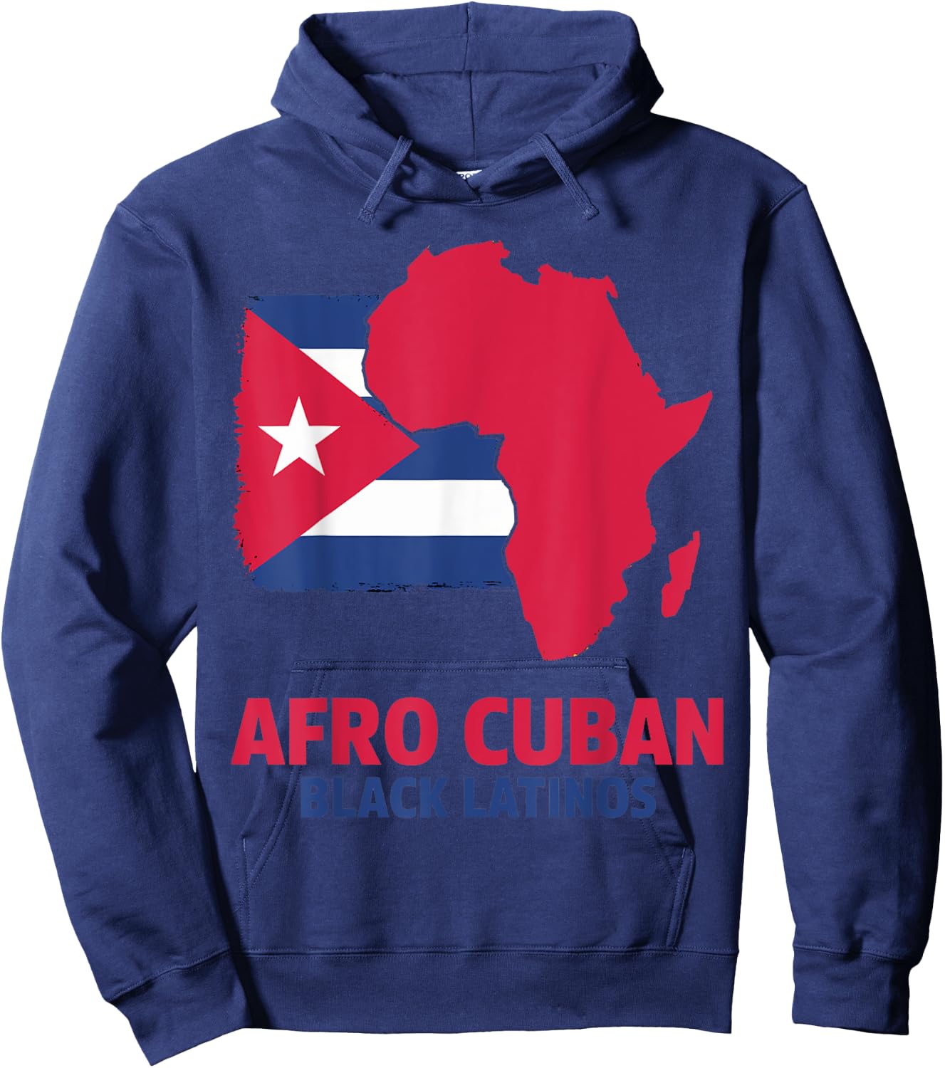 Afro Cubans Black Latinos Afro Latin Cuban Flag Souvenirs Hoodie - Hoodie | Navy