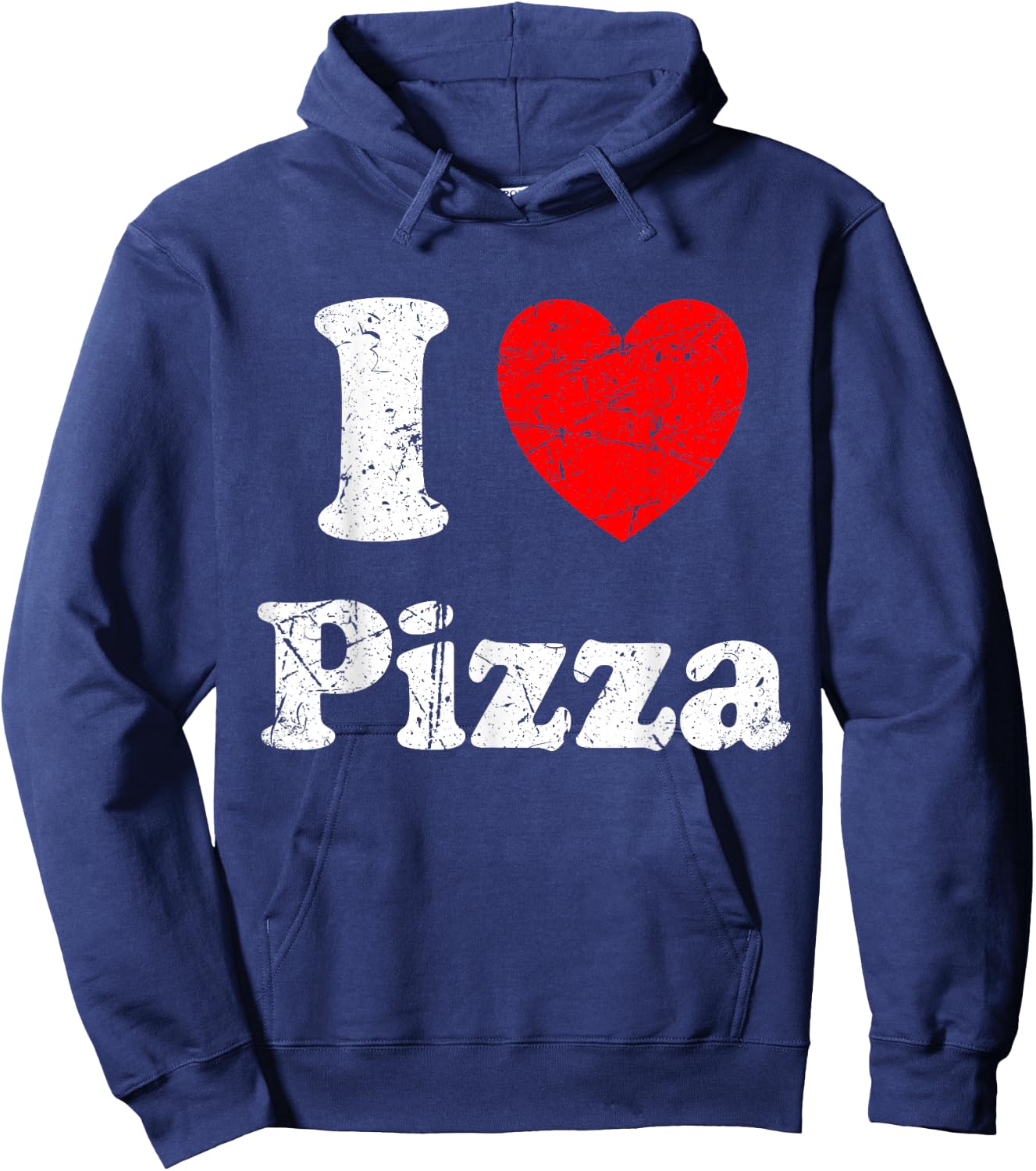I Love Pizza Graphic Hoodie - Hoodie | Navy