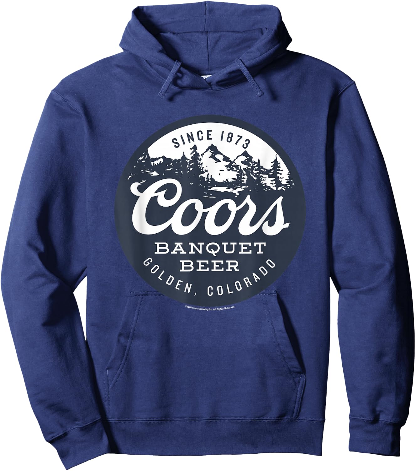Coors Banquet Golden Colorado Circle Mountain Badge Hoodie - Hoodie | Navy