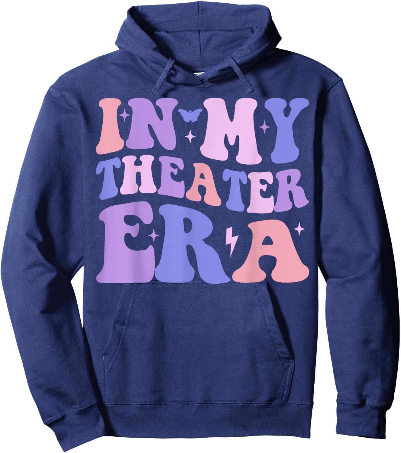Groovy in My Theater Era Theater Lover Acting Teacher Girl Hoodie - Hoodie | Navy
