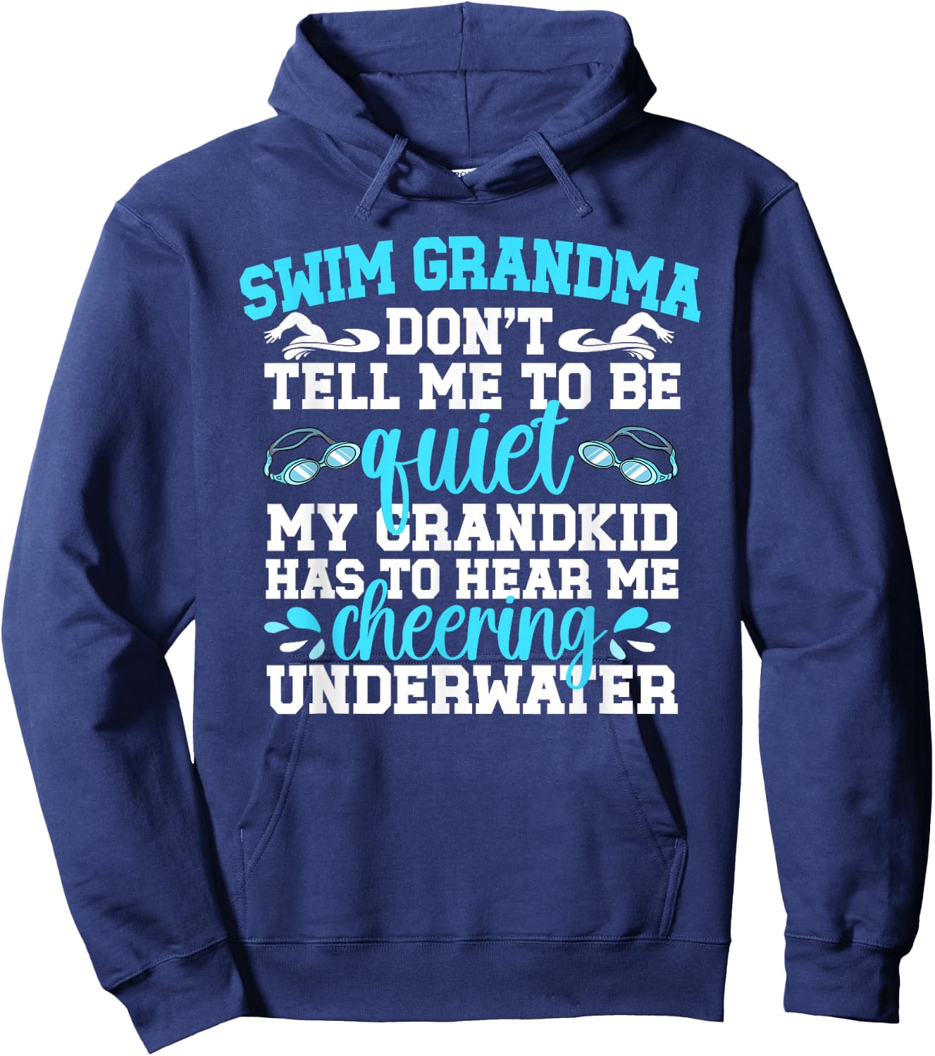 Swim Grandma Funny Swimming Grandma Of A Swimmer Grandma Hoodie - Hoodie | Navy