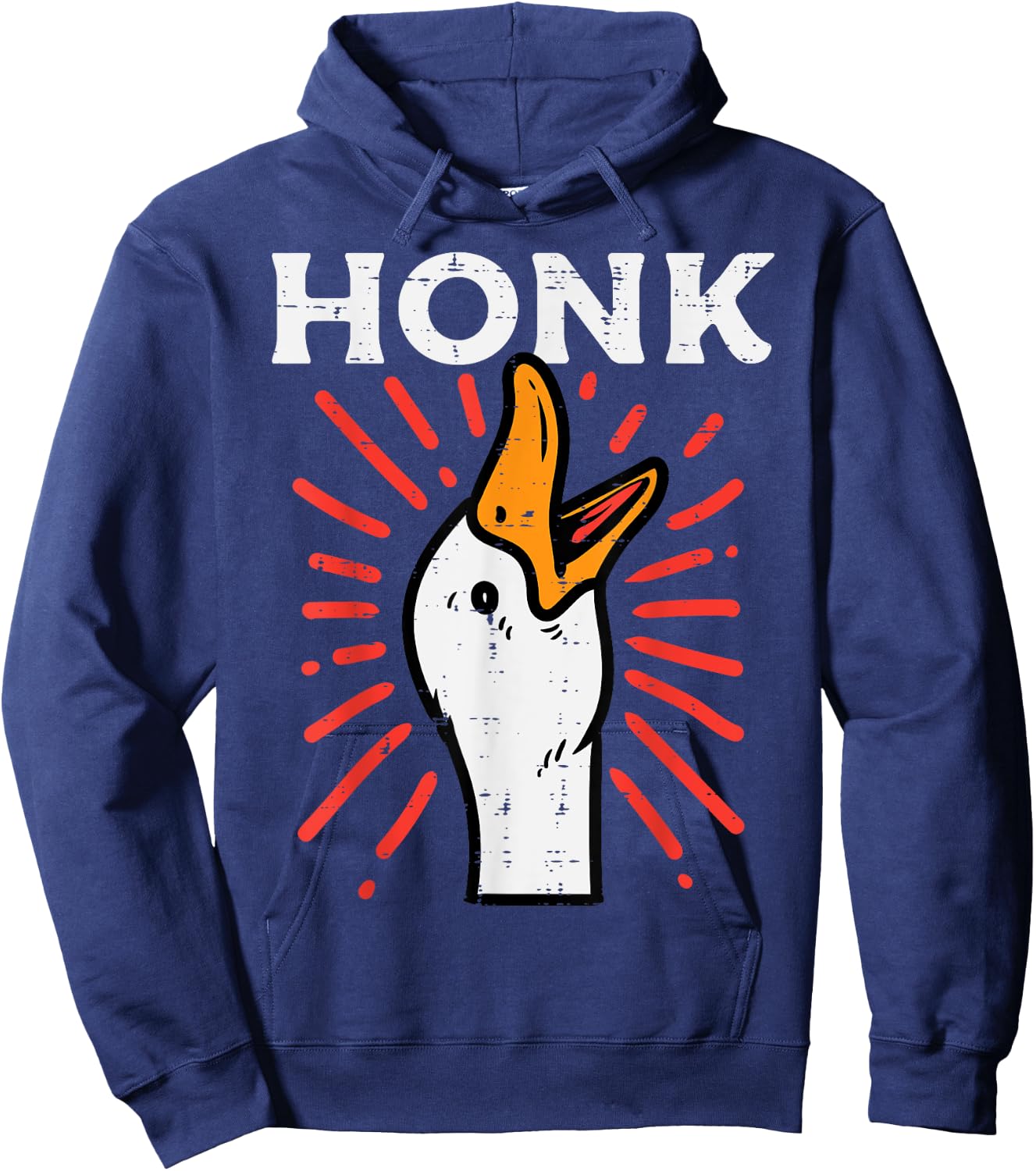 Duck Honk Funny Quack Goose Chicken Meme Men Women Kids Hoodie - Hoodie | Navy