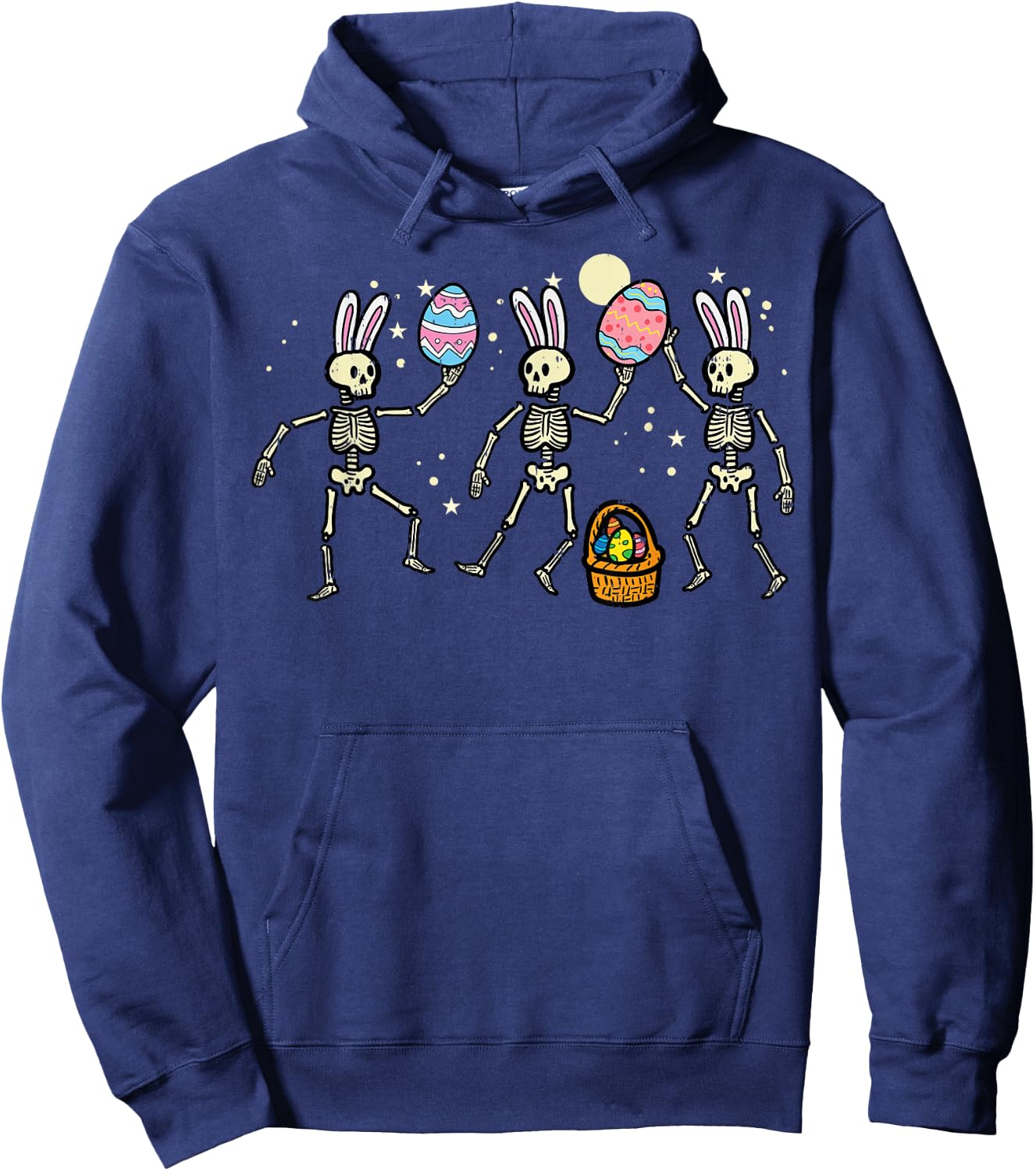 Easter Skeletons Dancing Eggs Funny Bones Men Women Kids Hoodie - Hoodie | Navy