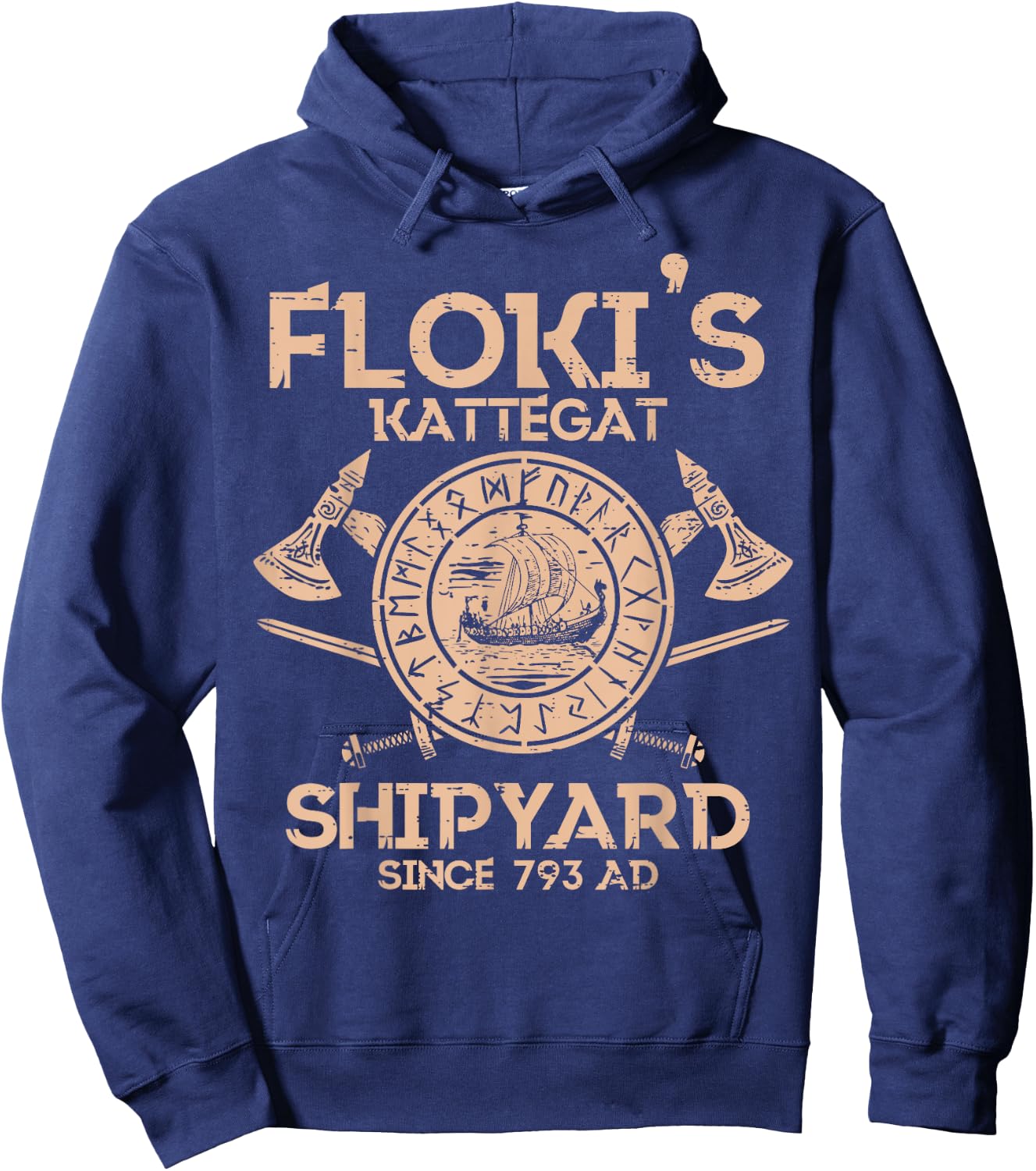 Viking Flokis Kattegat Shipyard Norse Mythology Men Women Hoodie - Hoodie | Navy