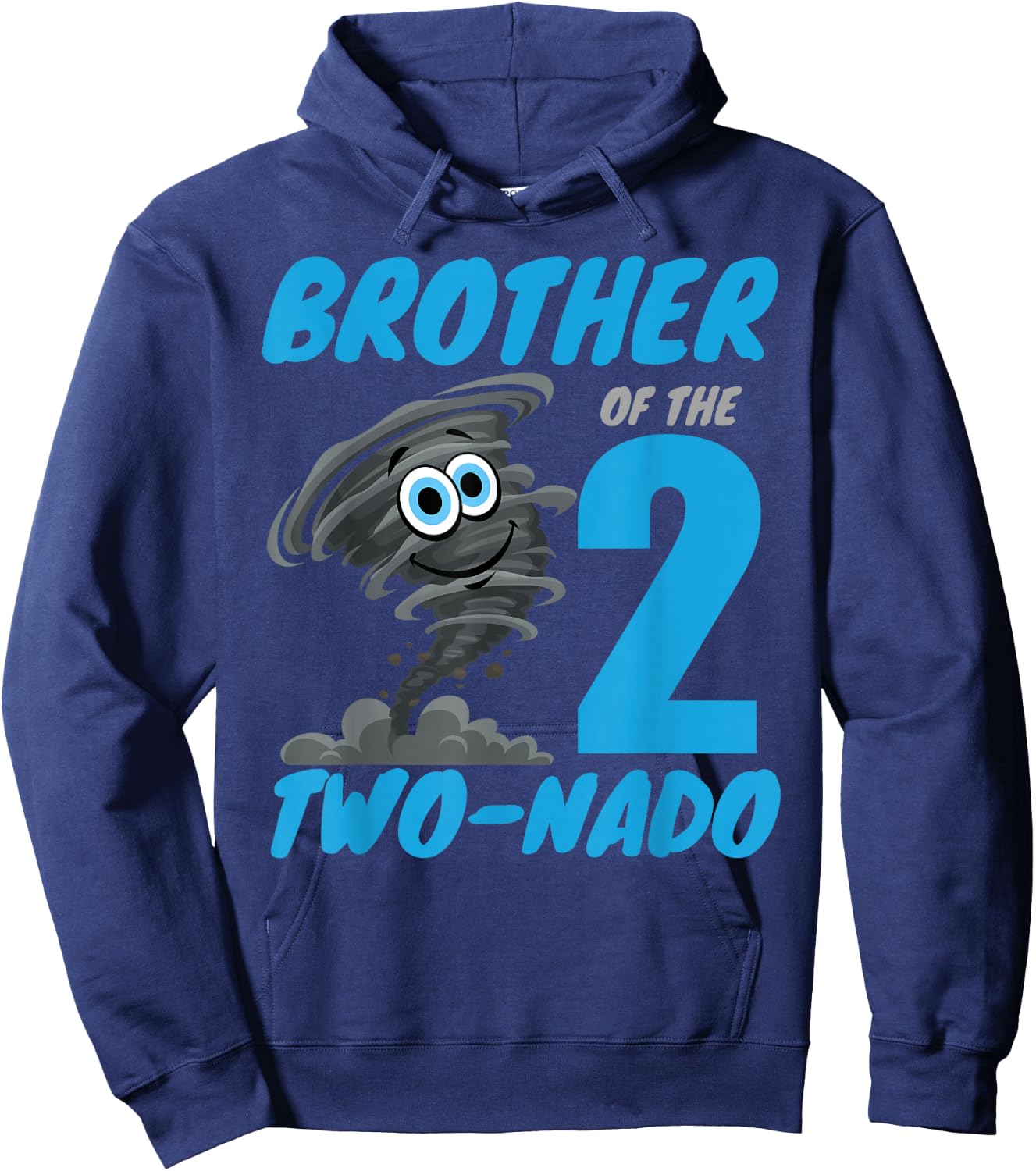 Brother of The Two-Nado Storm TorNado 2nd Two Birthday Boy Hoodie - Hoodie | Navy