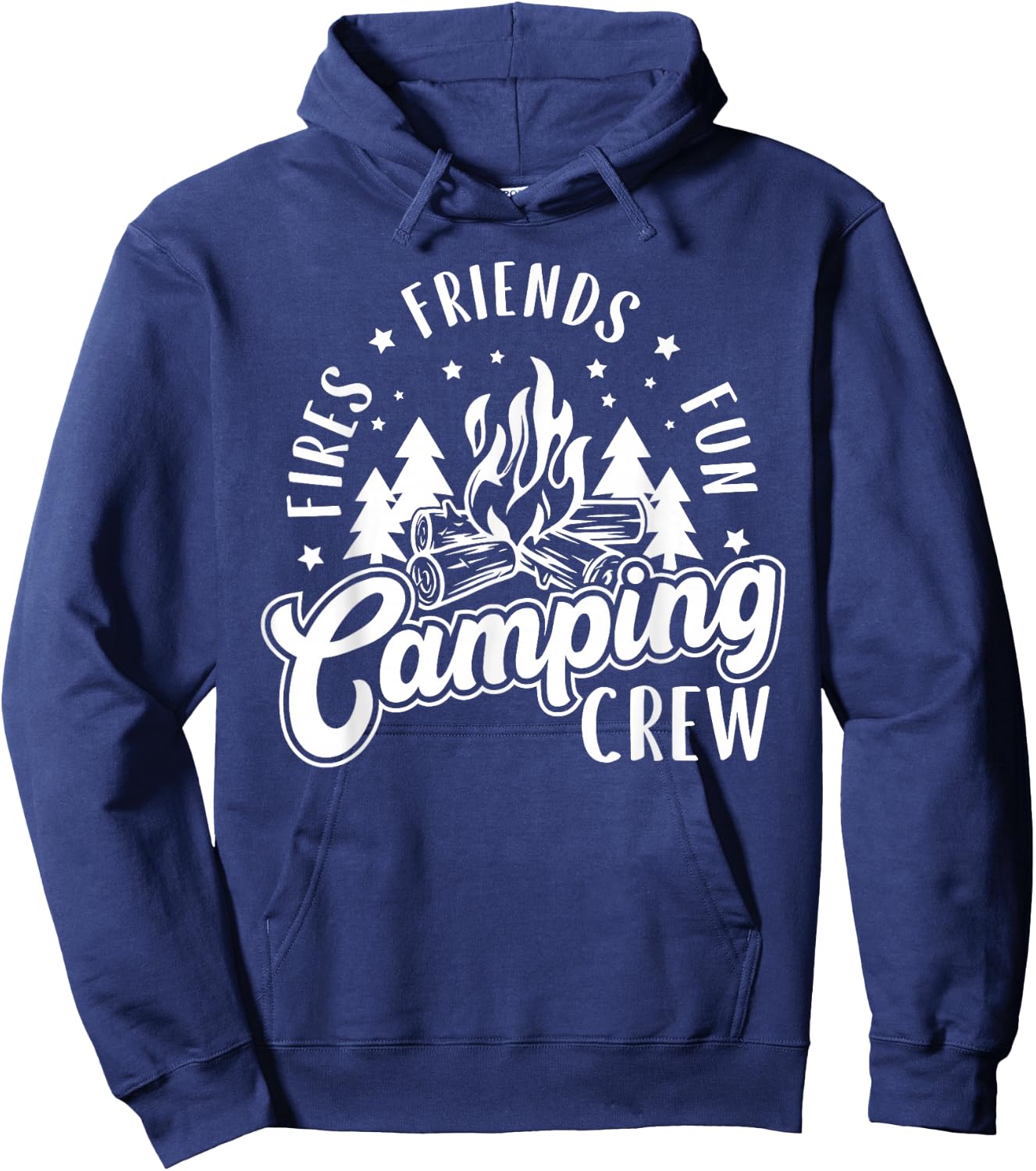 Fires Friends Fun Camping Crew Summer Camp Campfire Vacation Hoodie - Hoodie | Navy