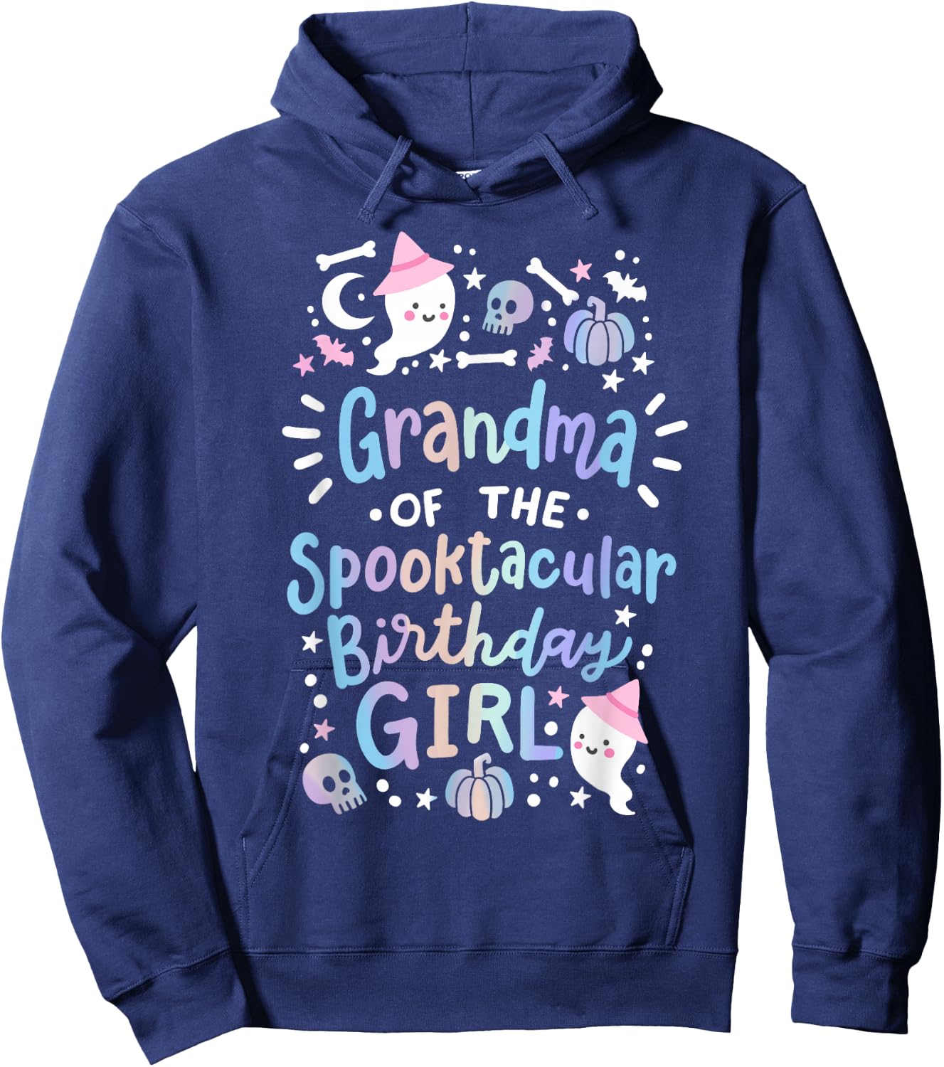 Grandma of the Spooktacular Birthday Girl Halloween Family Hoodie - Hoodie | Navy