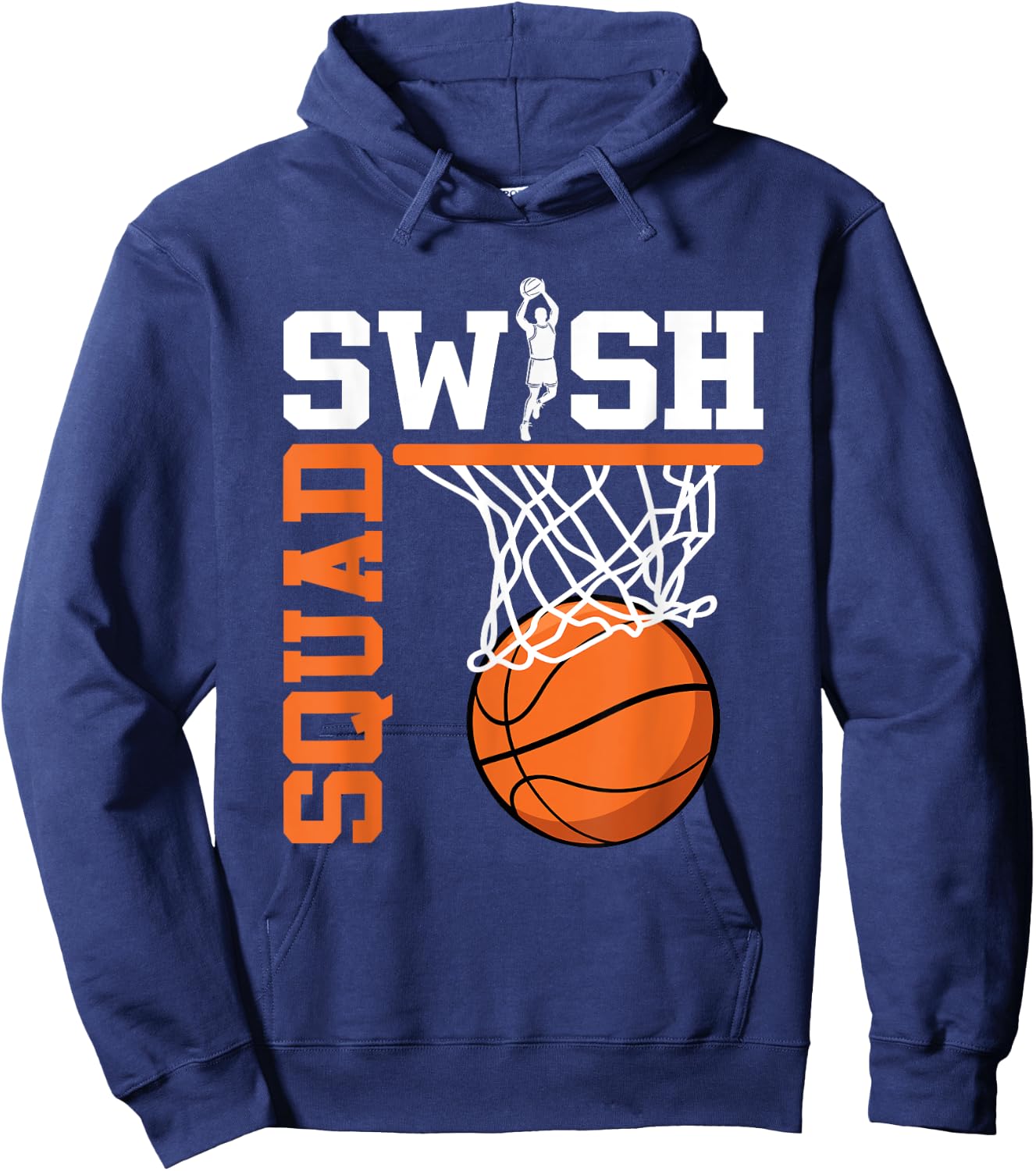 Swish Squad Girl Basketball Player Hoodie - Hoodie | Navy