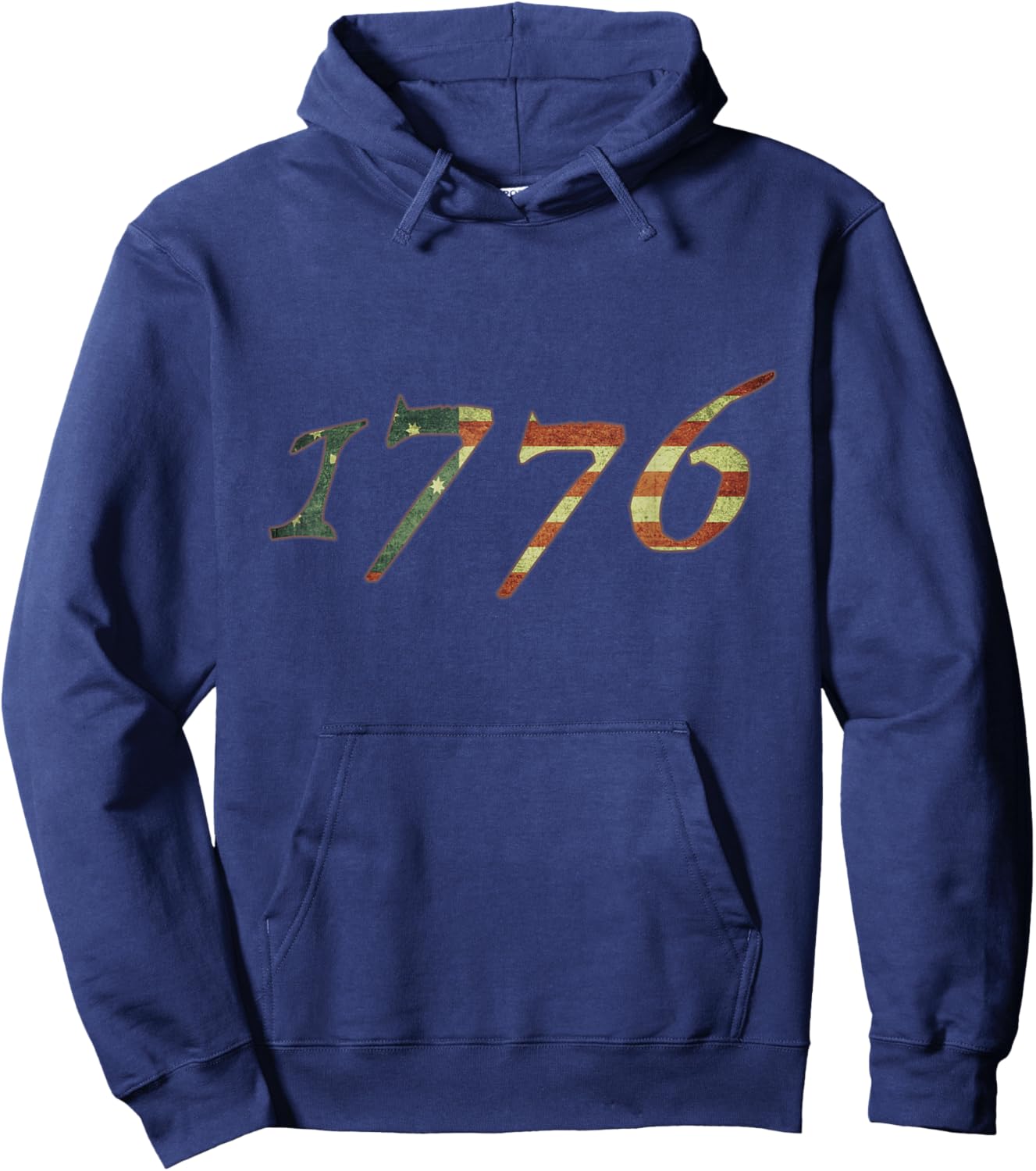 1776 Declaration of Independence US Flag Hoodie - Hoodie | Navy