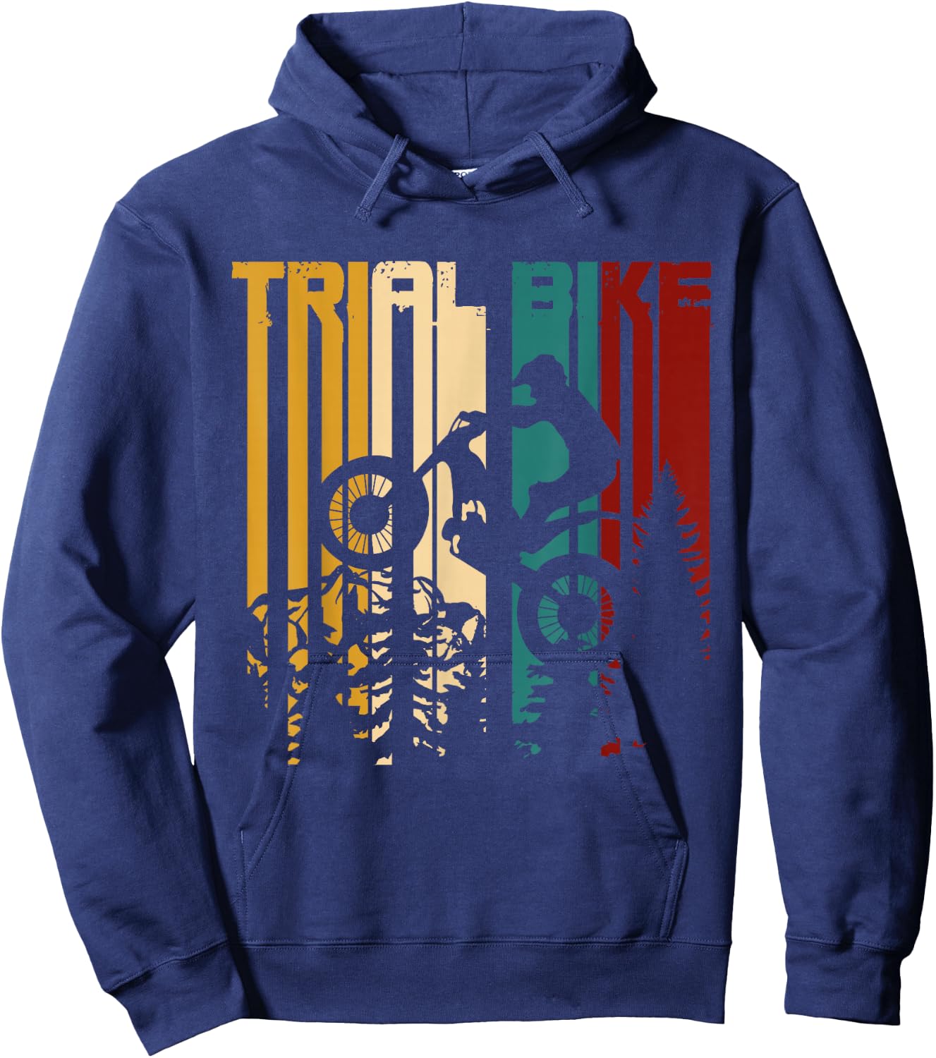 Retro Trial Bike Motorcycle Hoodie - Hoodie | Navy