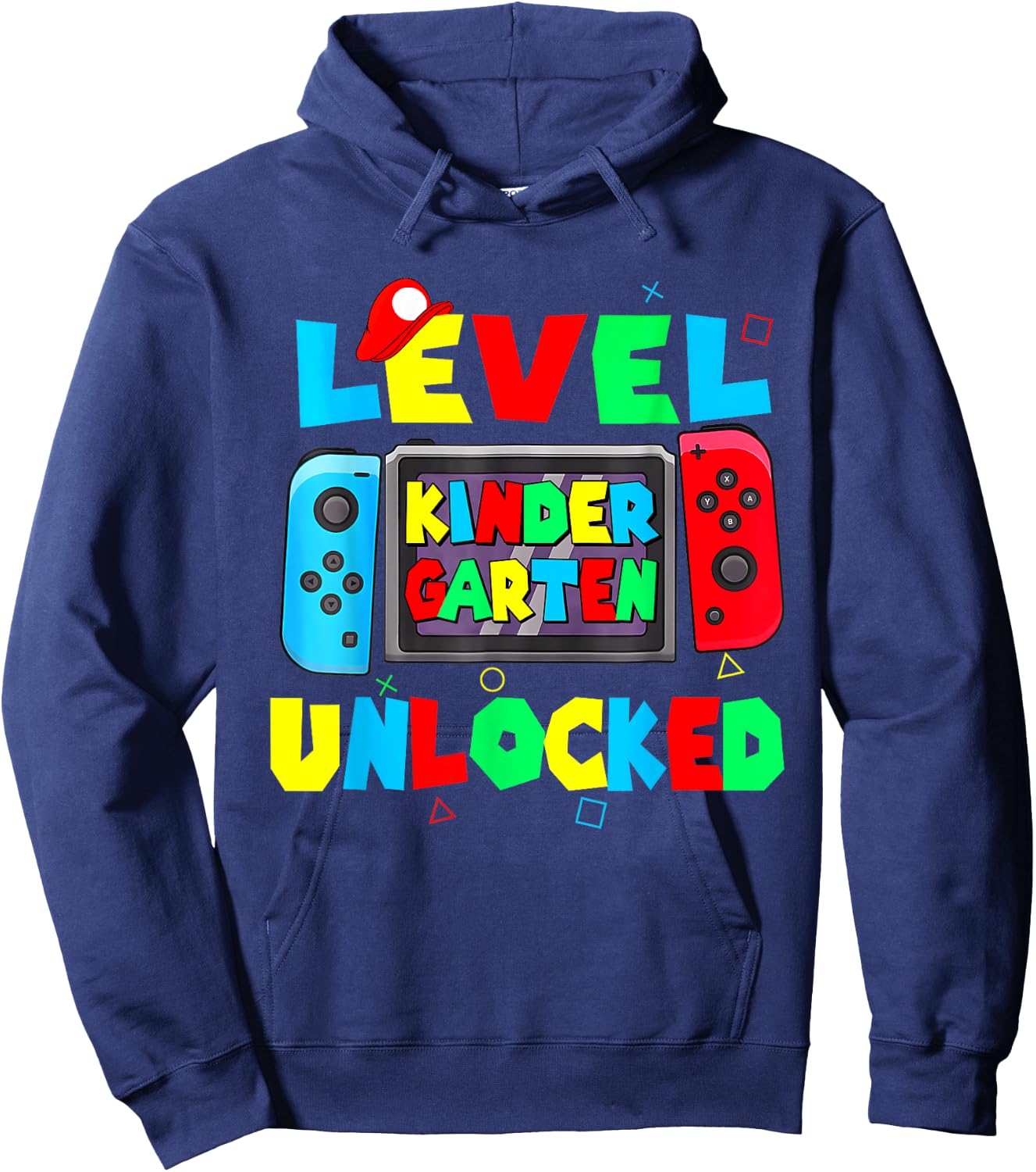 Level Kindergarten unlocked back to school video game Kinder Hoodie - Hoodie | Navy
