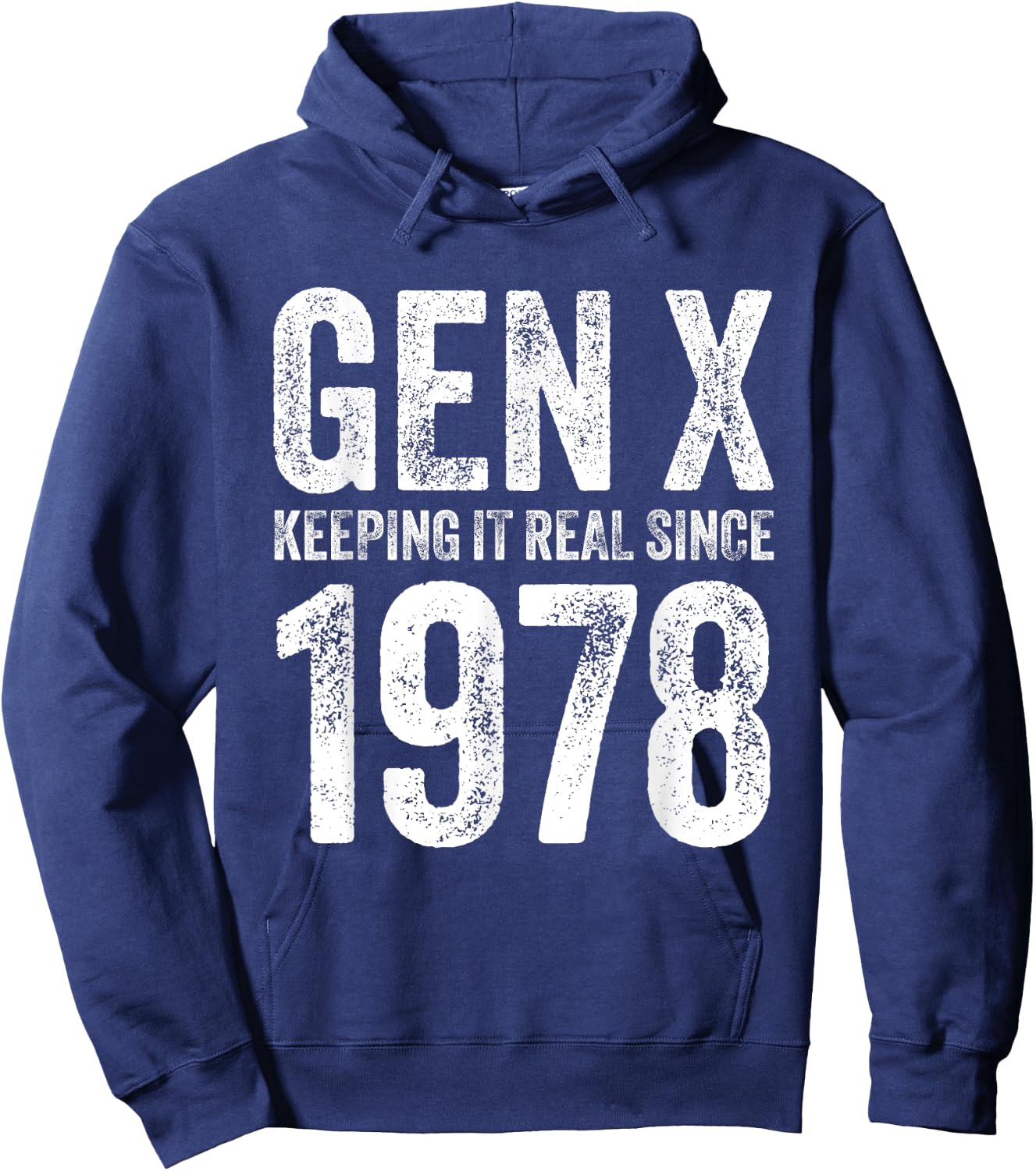 Generation X 1978 Men Women Vintage Since 1978 Gen X Hoodie - Hoodie | Navy