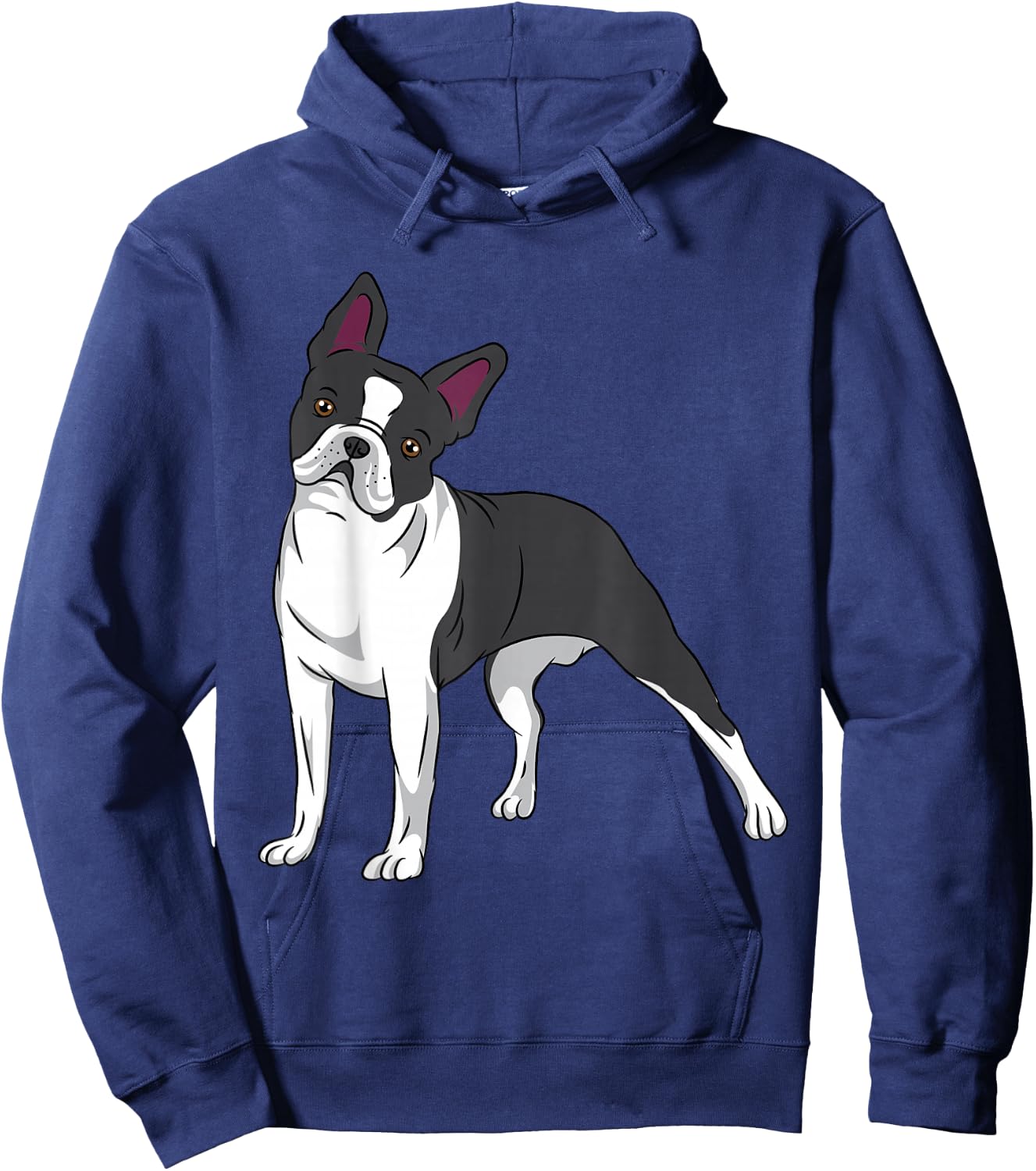 Dog Boston Terrier Puppy Black White Breed Canine Lover Hoodie - Hoodie | Navy