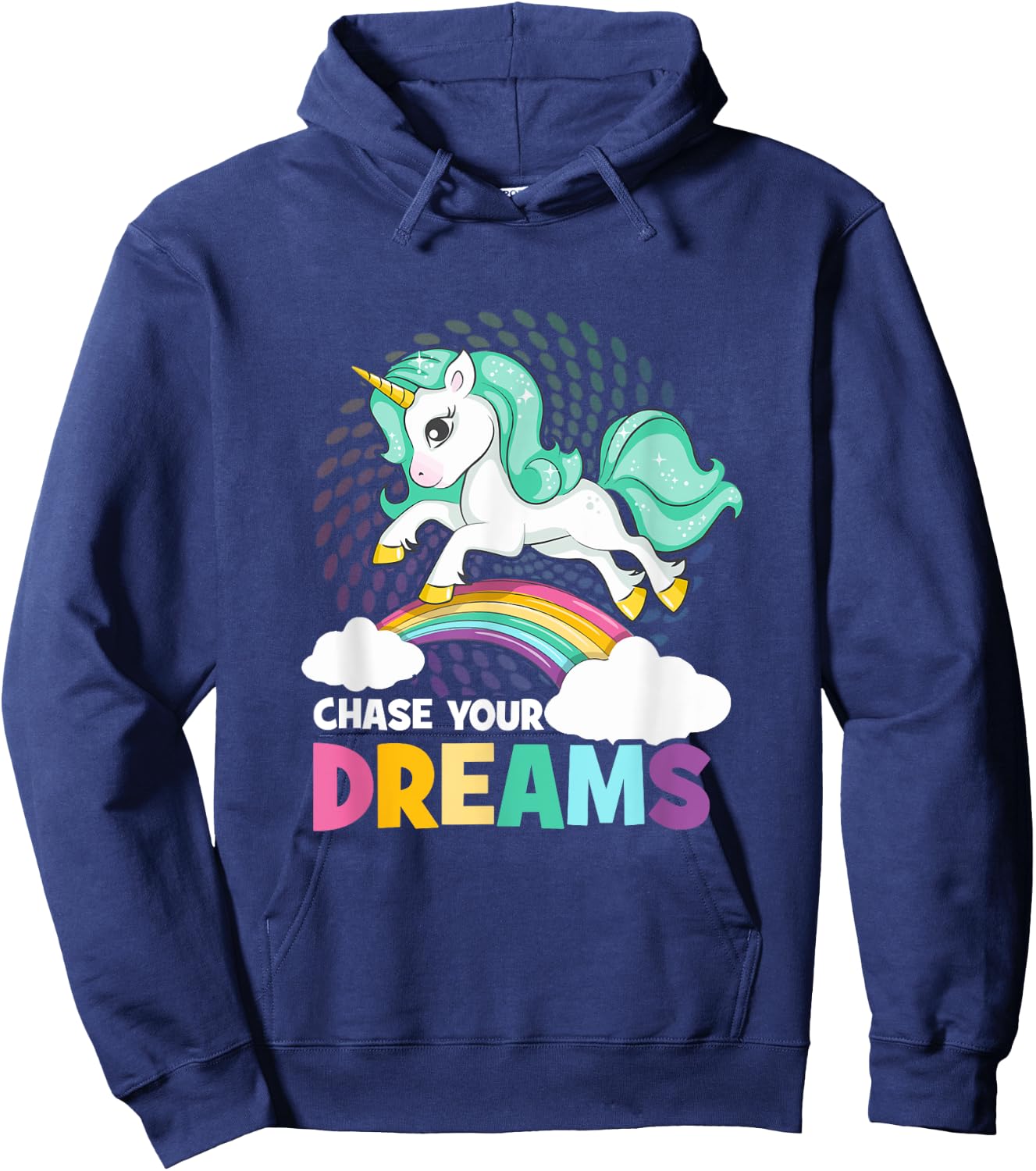 Chase Your Dreams Unicorn Hoodie - Hoodie | Navy
