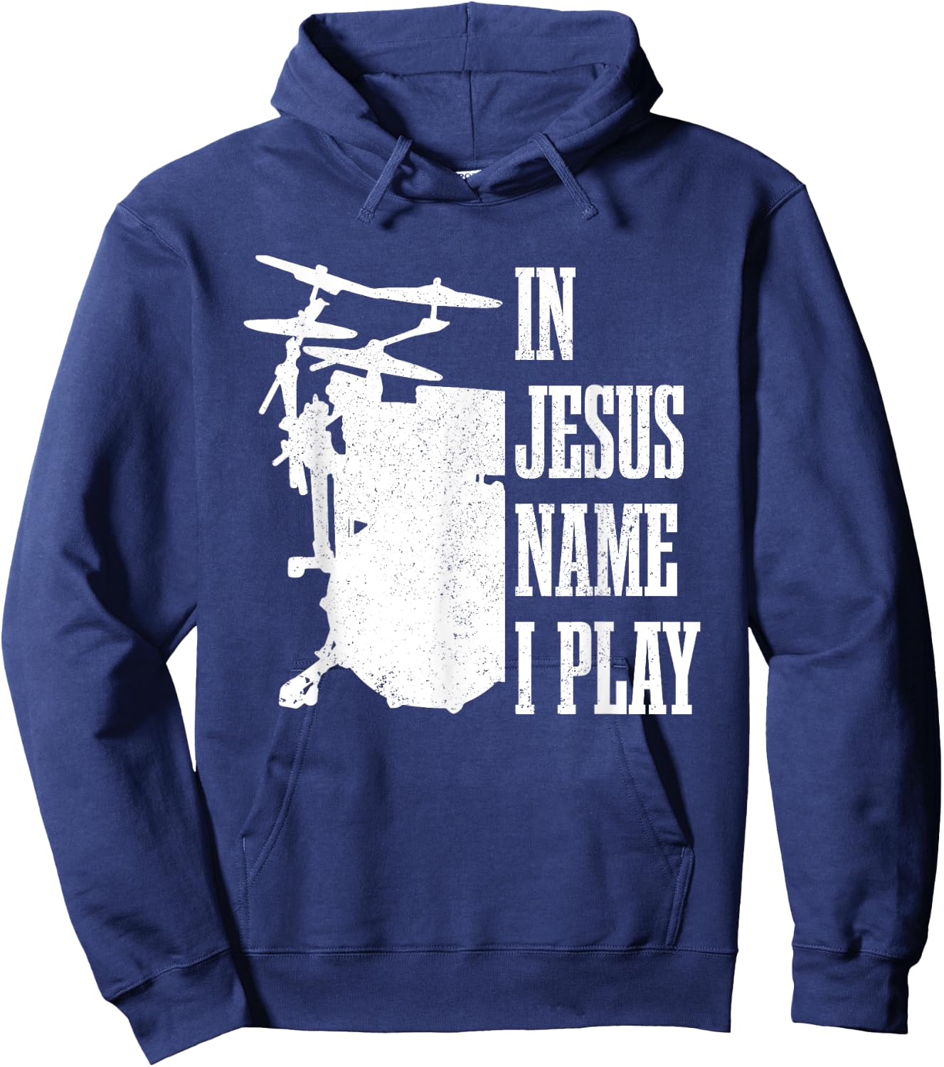 Christian Drummer Drummer, Drumming for Jesus Hoodie - Hoodie | Navy