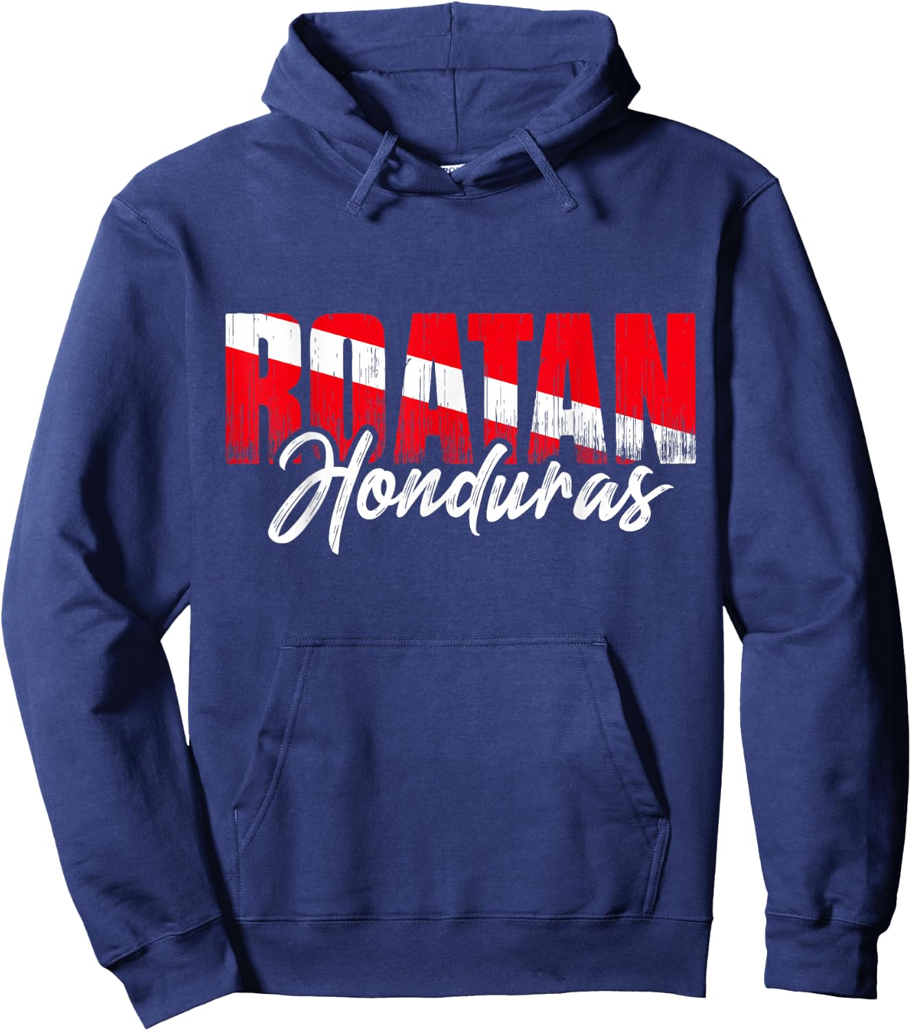 Roatan Honduras Scuba Diver Diving Dive Flag Hoodie - Hoodie | Navy