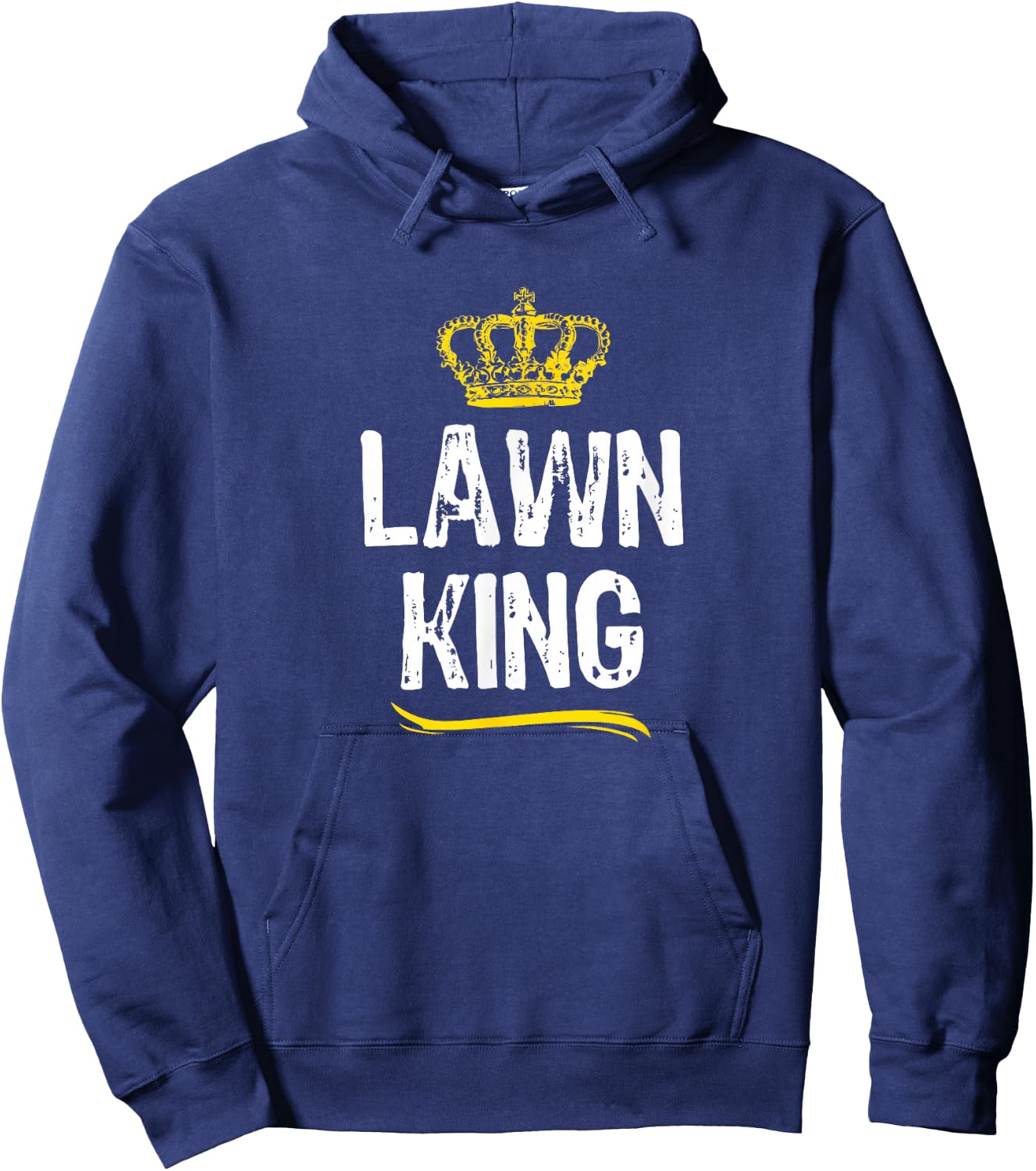 Lawn King Men Boys Mowing Landscaping Funny Cool Gift Hoodie - Hoodie | Navy