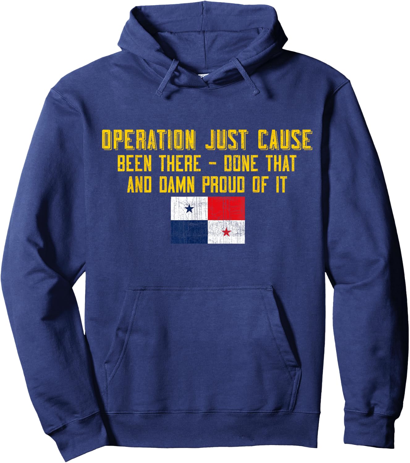 Panama Operation Just Cause Veteran Day Gifts - Black, Small - Men's Vintage Casual - Short Sleeve, - Letter Print - Perfect for Veterans, Gift Recipients Hoodie - Hoodie | Navy