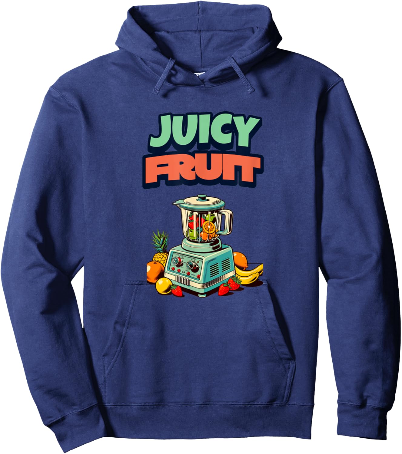 Juicy Fruit Retro Smoothie Eat Clean Funny Healthy Food Hoodie - Hoodie | Navy