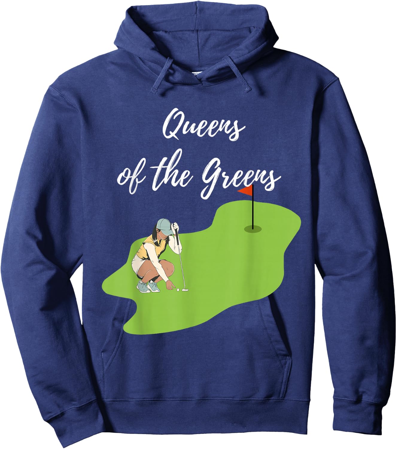 Funny Lady Golfers Queens of the Greens Women love golf Hoodie - Hoodie | Navy