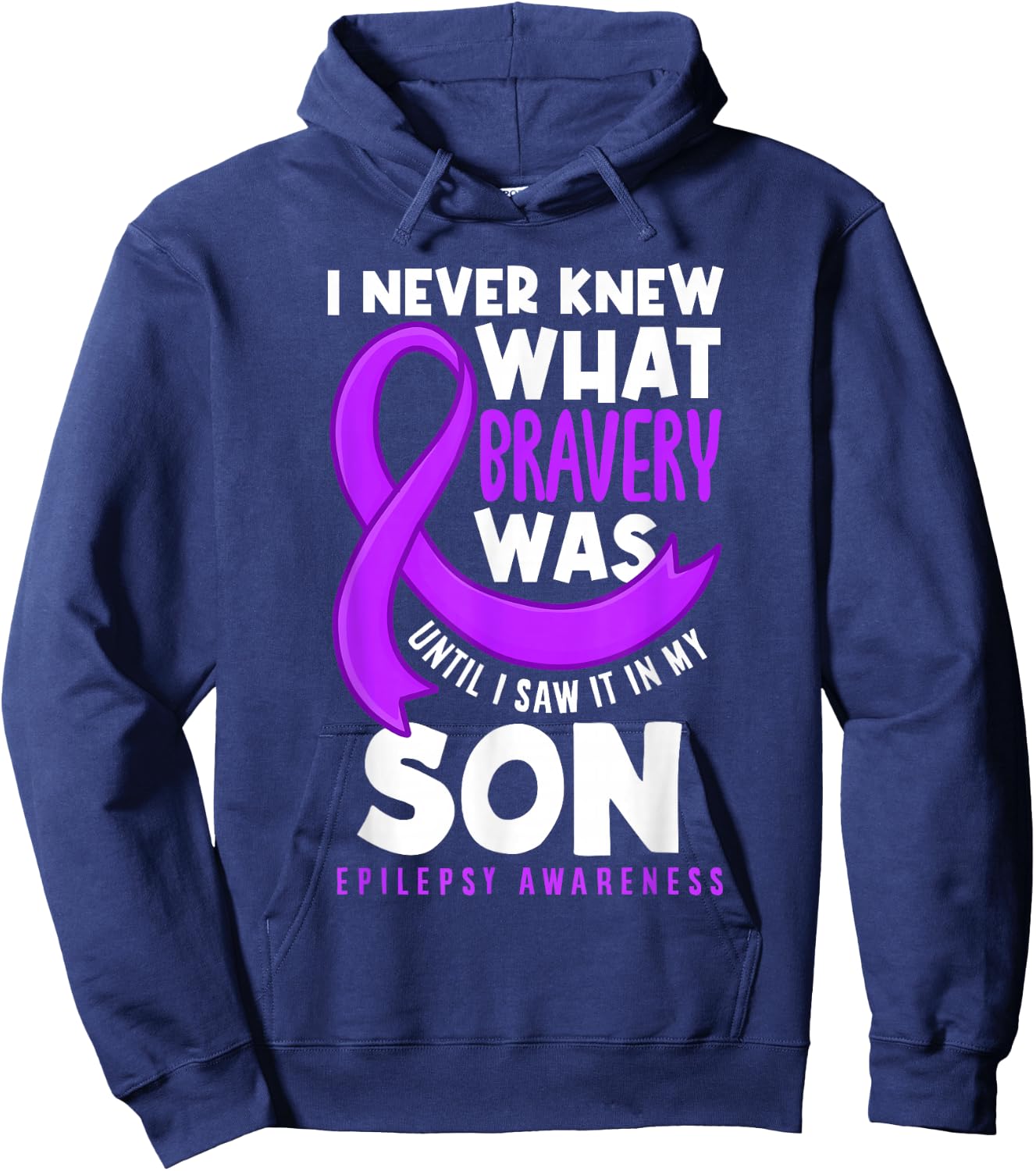 Son Mom Dad Epilepsy Support Epilepsy Awareness Hoodie - Hoodie | Navy