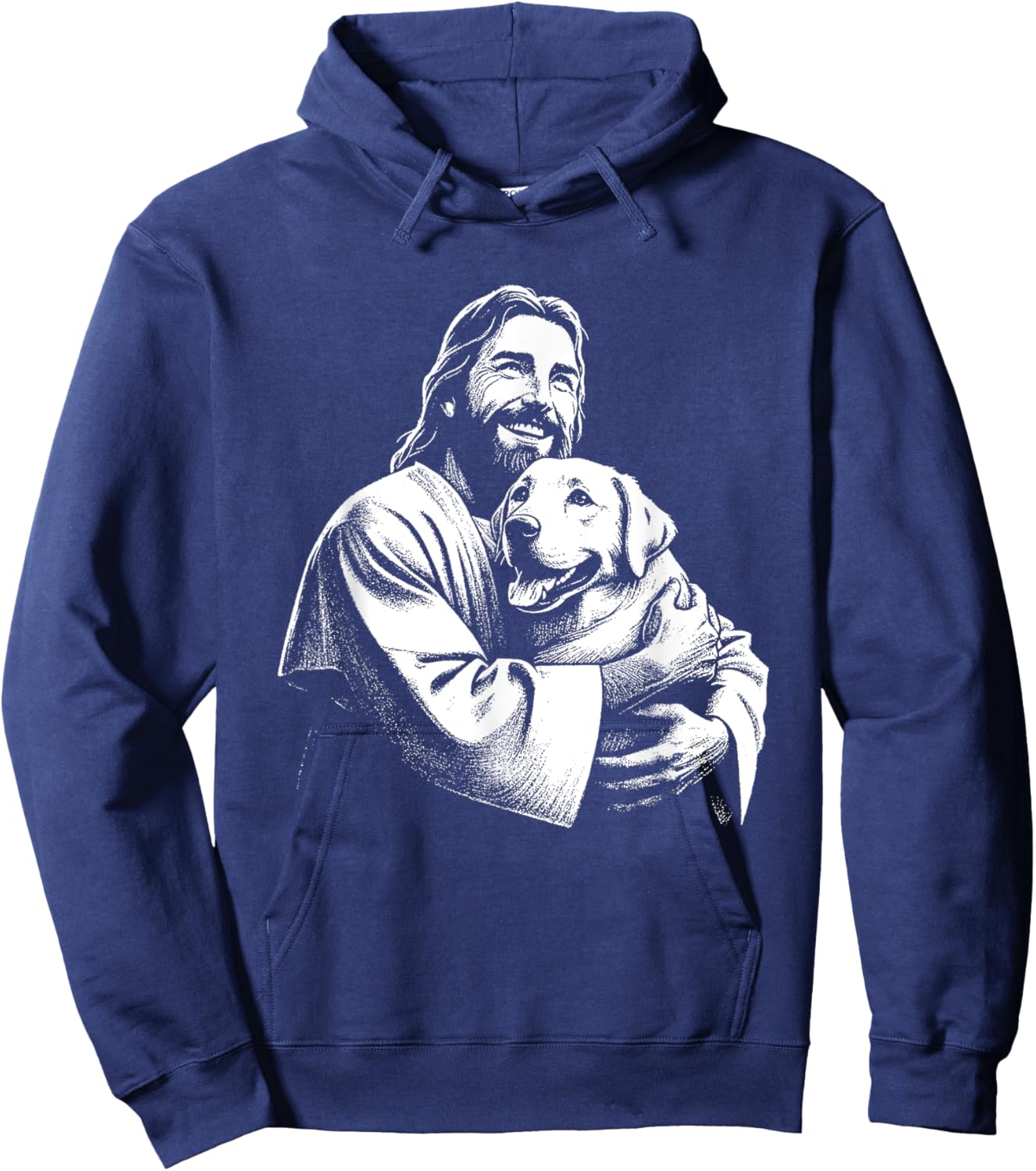 Jesus Labrador Dog - Funny Christian Religious Dog Lover Men Women Kids Hoodie - Hoodie | Navy