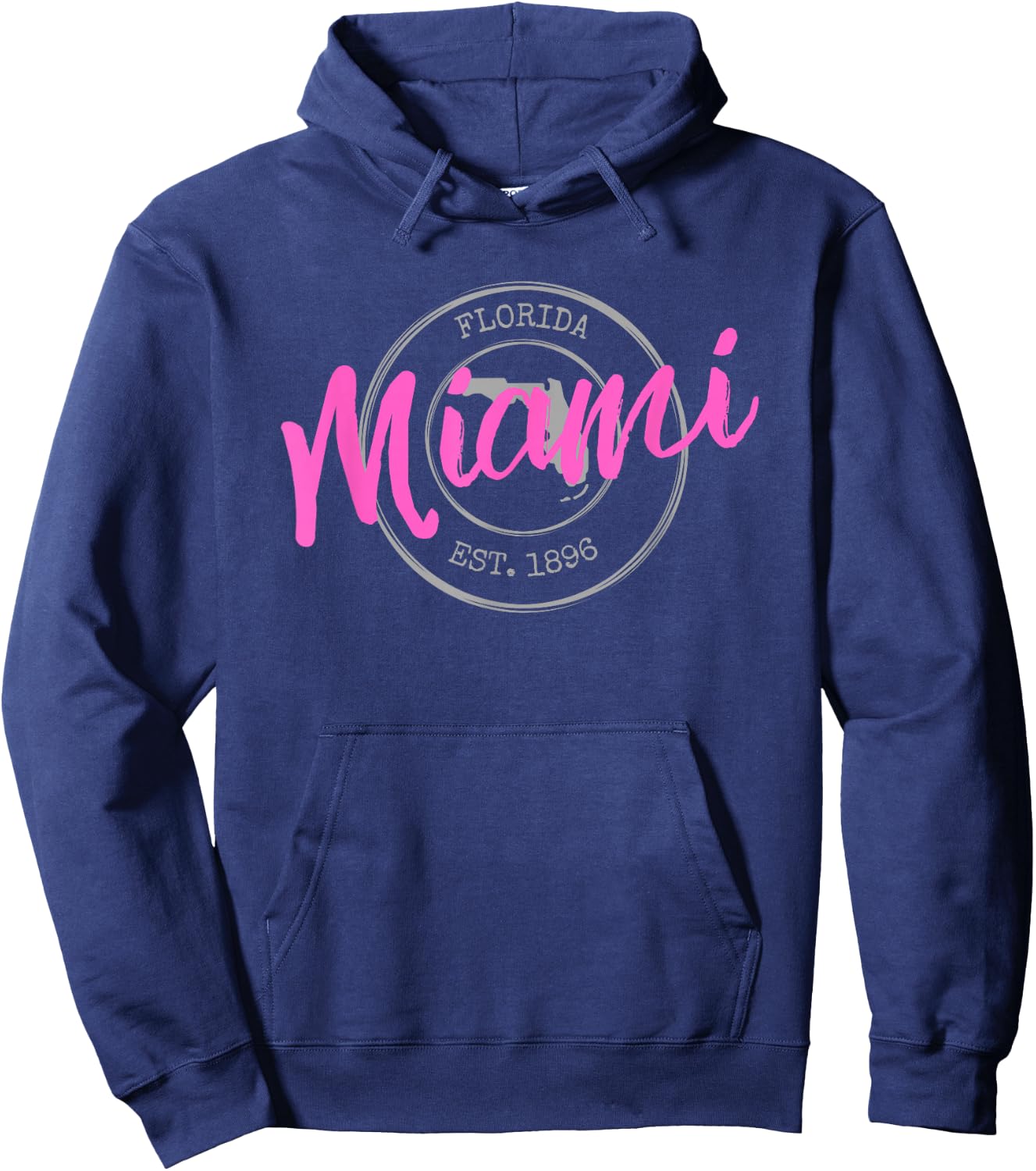Retro Miami, Florida 305 Area Code Miami City Souvenir Hoodie - Hoodie | Navy