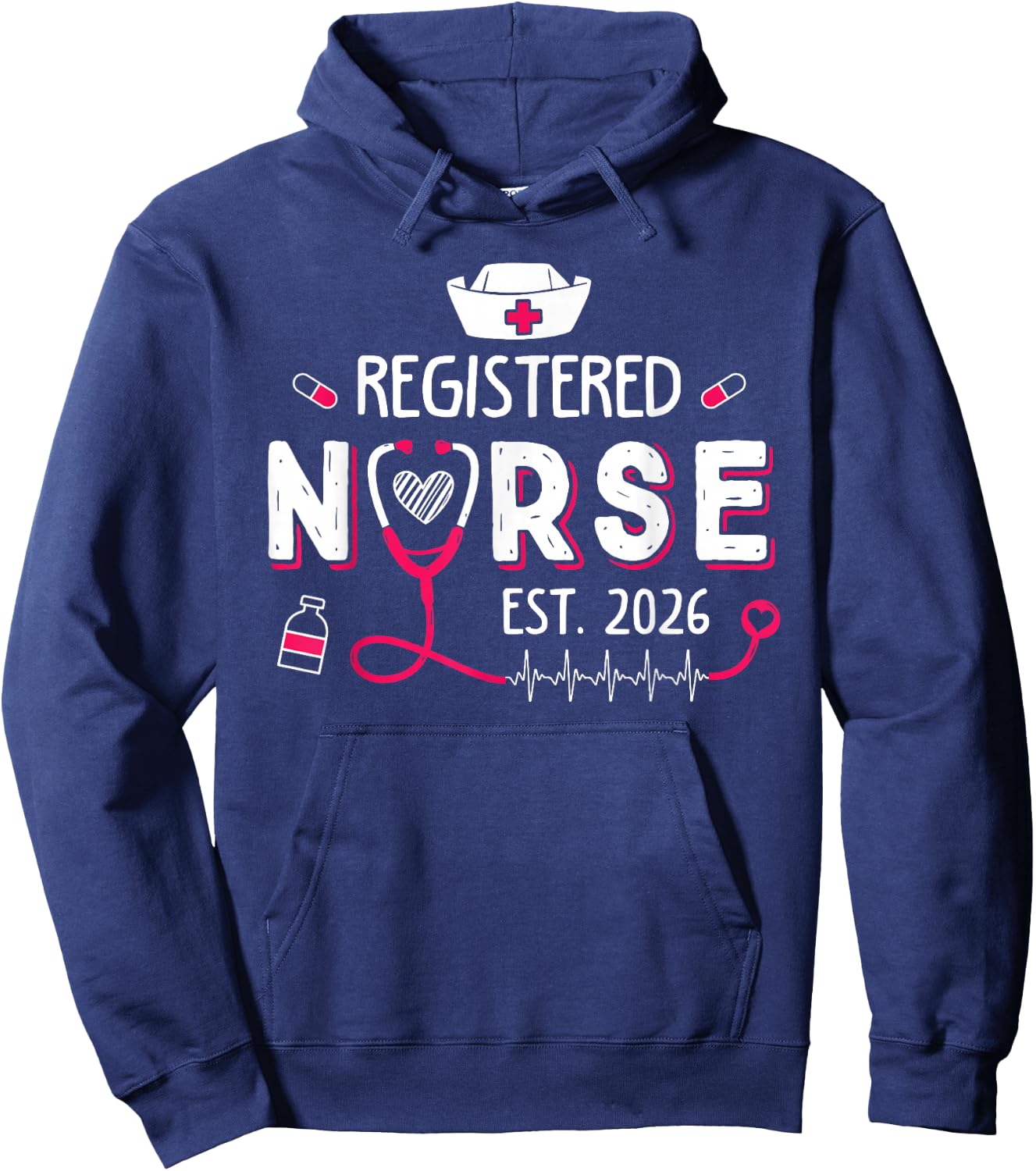 Registered Nurse Est 2026 Nursing Student RN Graduation Hoodie - Hoodie | Navy
