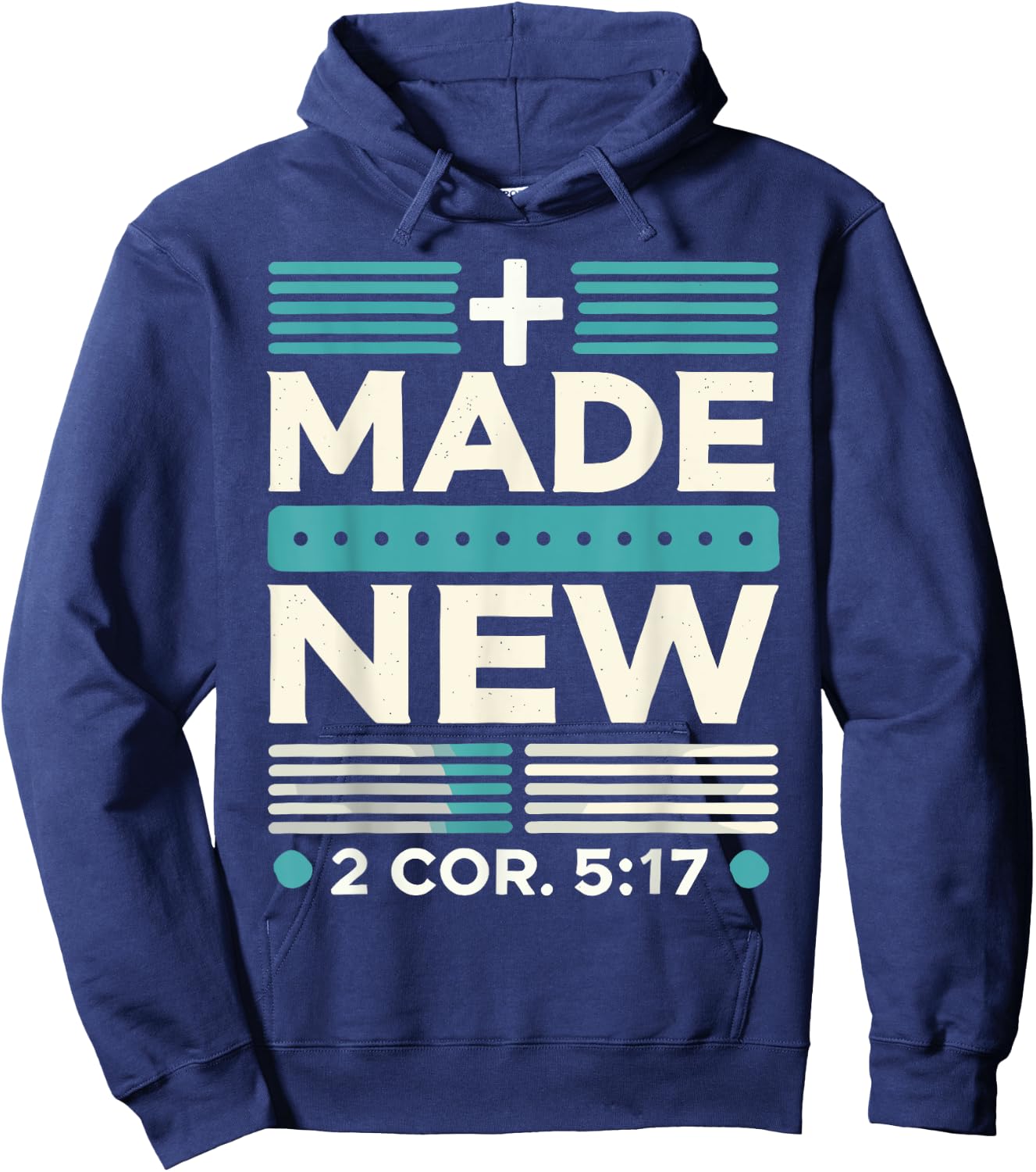 Made New Baptism Shirt Christian Shirts For Youth Baptized Hoodie - Hoodie | Navy
