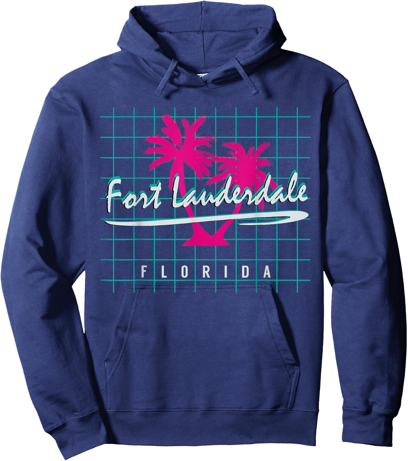 Fort Lauderdale Florida T Shirt Souvenirs Vintage Pattern Hoodie - Hoodie | Navy