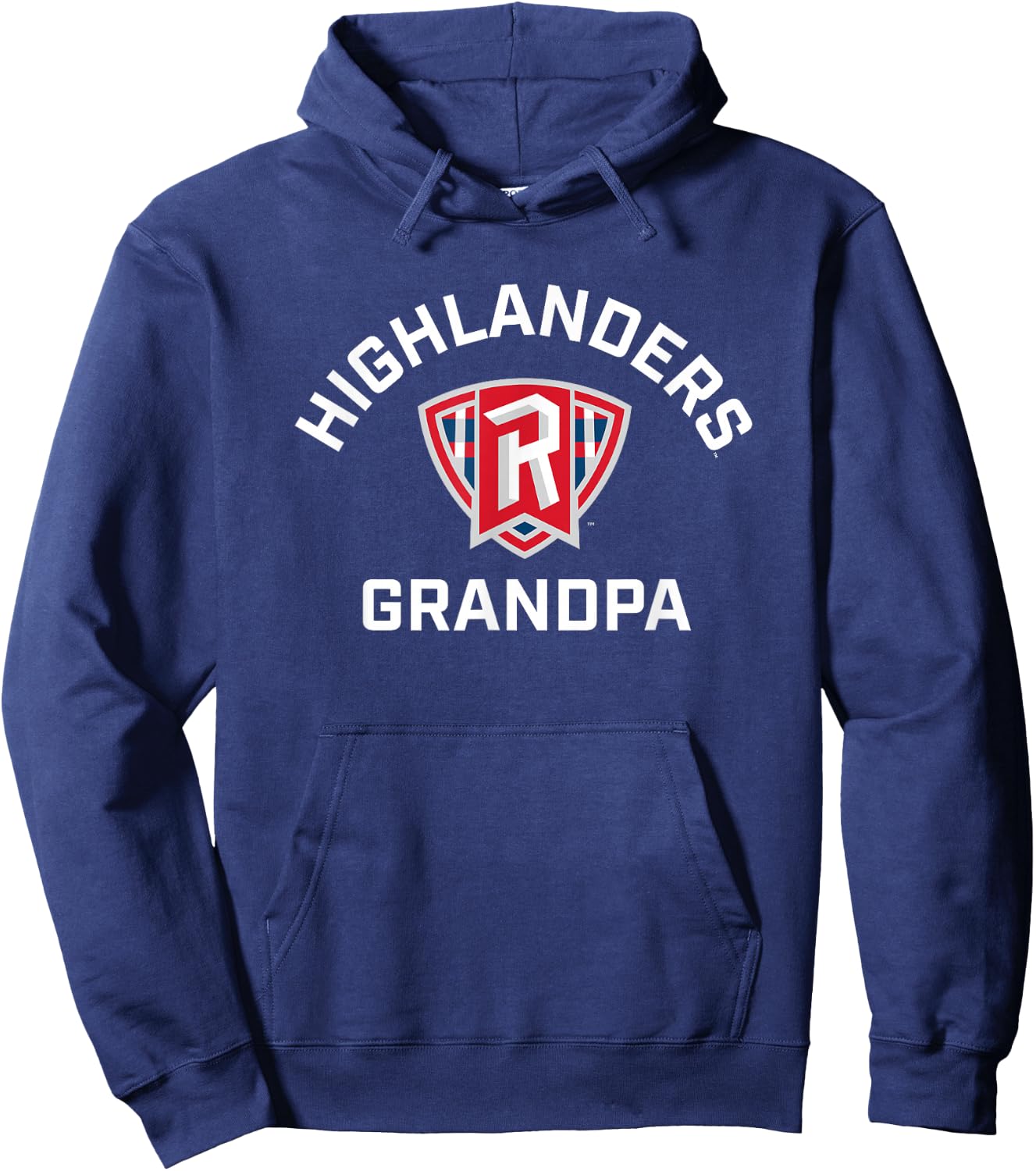 Radford University Highlanders Arched Grandpa Hoodie - Hoodie | Navy