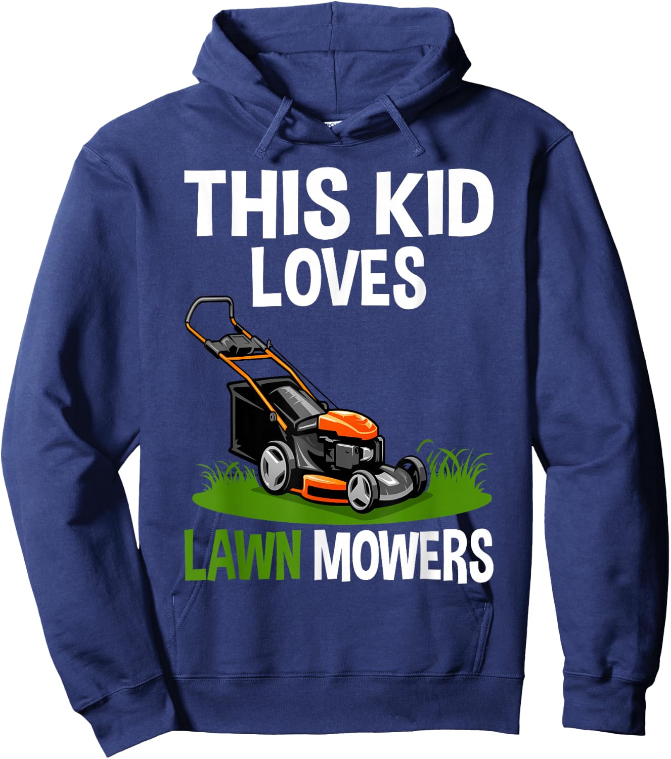 Funny Lawn Mowing For Kids Lawn Mower Farm Gardening Hoodie - Hoodie | Navy