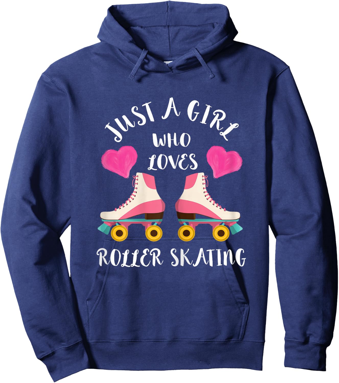 Just A Girl Who Loves Roller Skating 80s Roller Skater Hoodie - Hoodie | Navy
