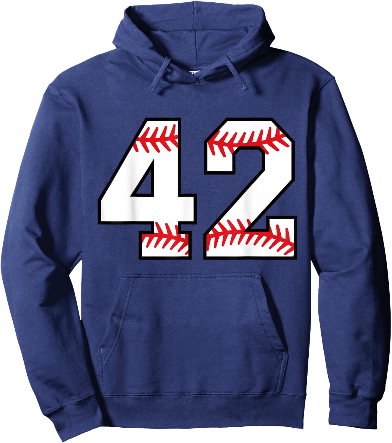 Baseball Softball Number #42 Hoodie - Hoodie | Navy