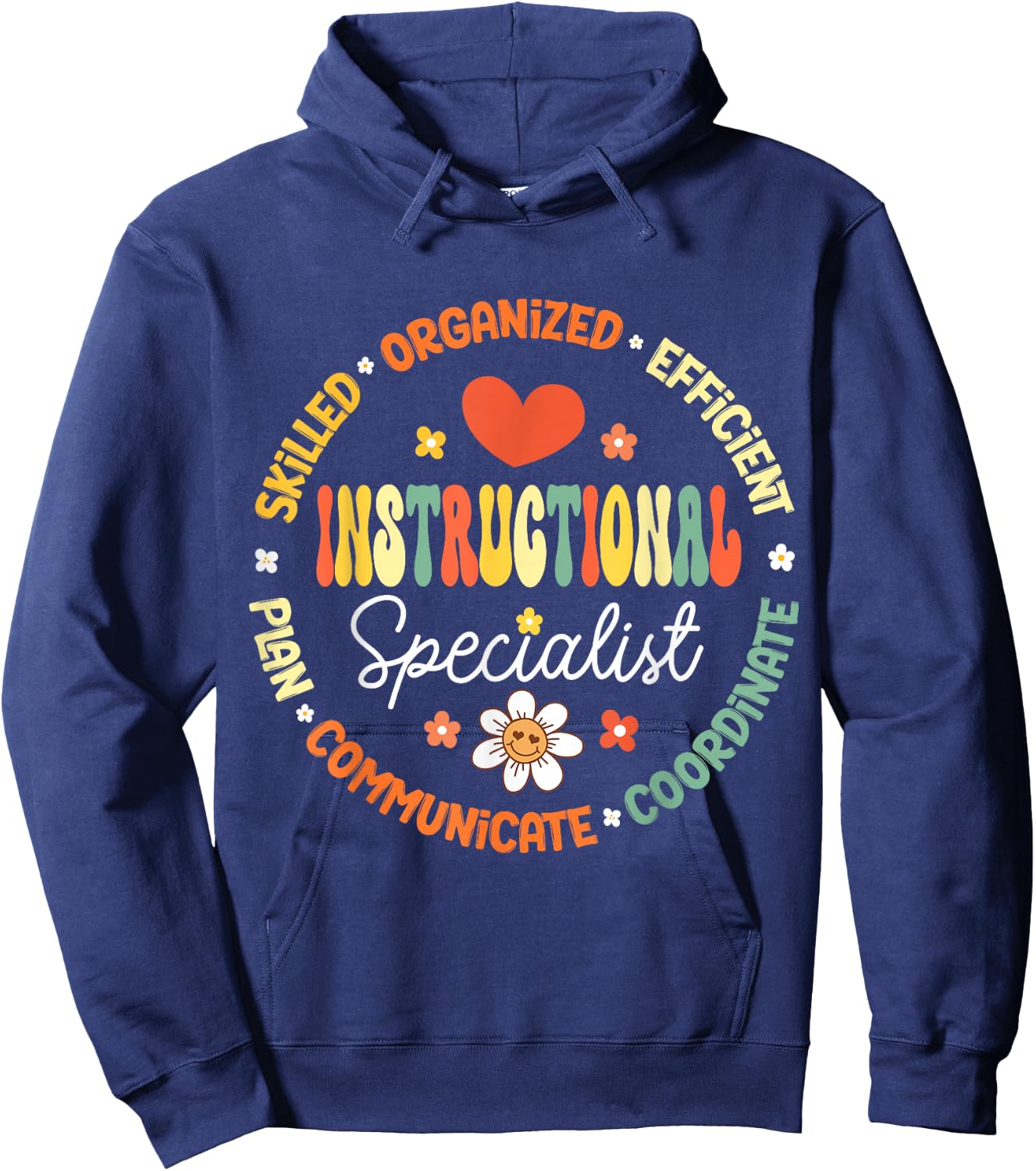 Instructional Specialist School Cute Academic Teacher Hoodie - Hoodie | Navy