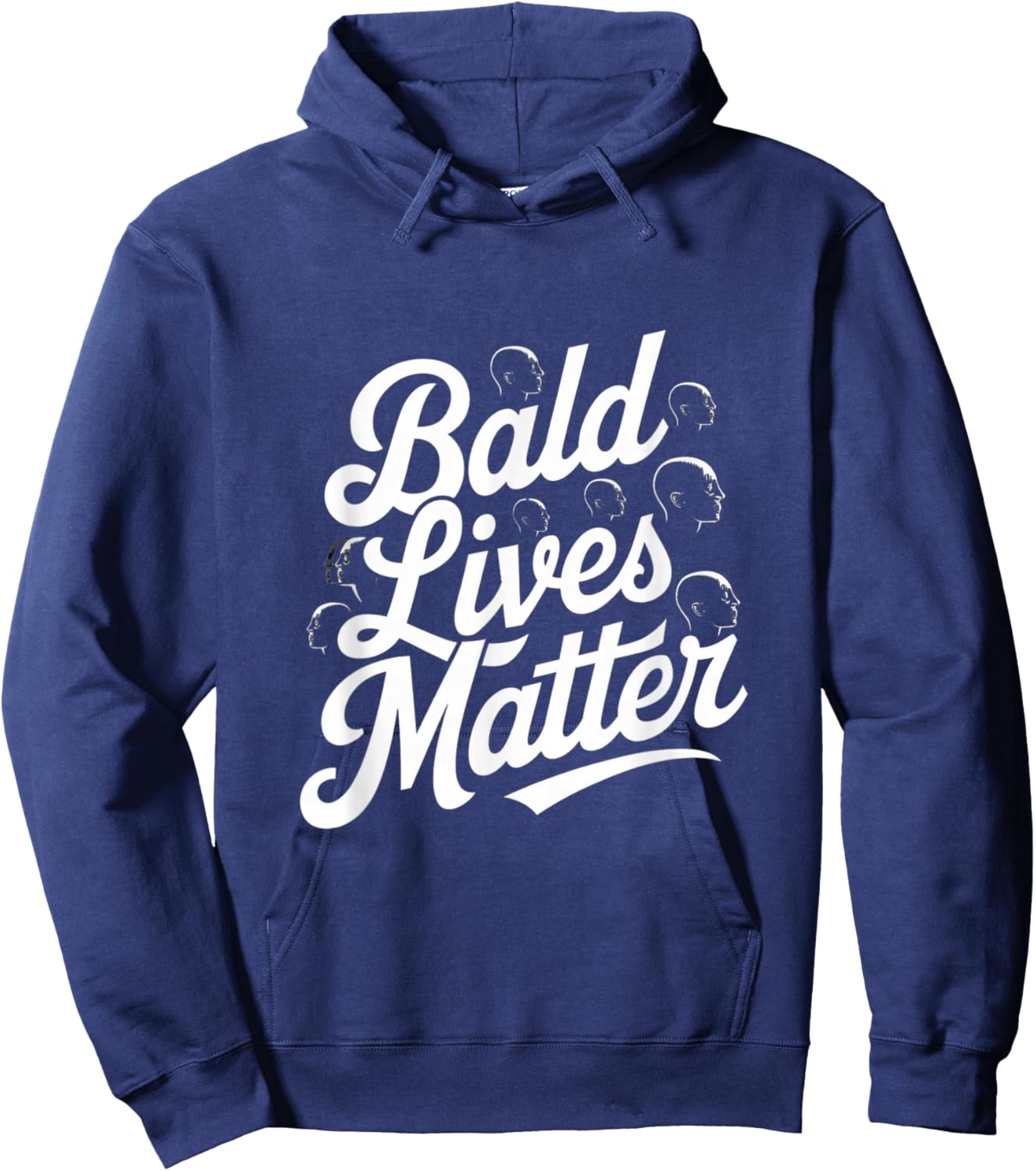 Vintage And Retro Funny Bald Men Quote Bald Lives Matter Hoodie - Hoodie | Navy
