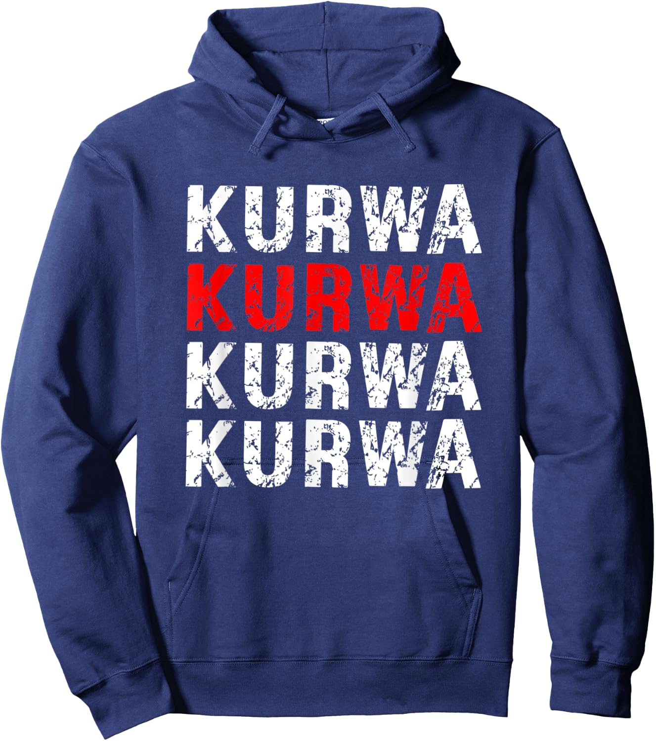 Poland saying Polish Kurwa Polska Hoodie - Hoodie | Navy