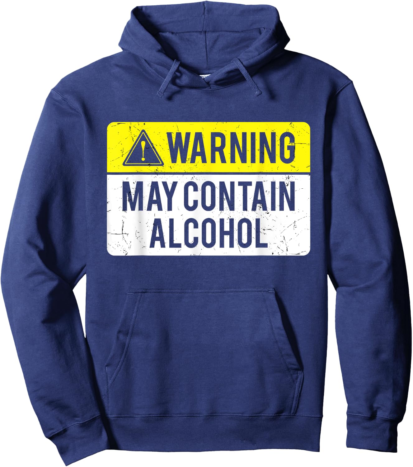 Warning May Contain Alcohol Hoodie - Hoodie | Navy