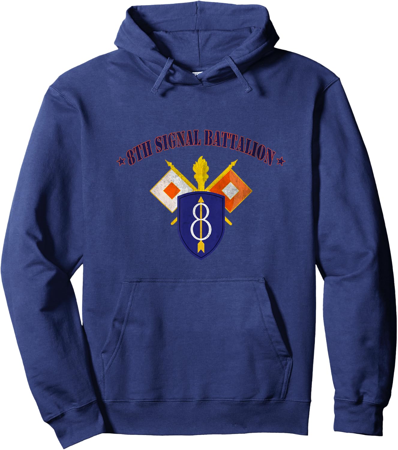 8th Infantry Division 8th Signal Bn Military Veterans Day Hoodie - Hoodie | Navy