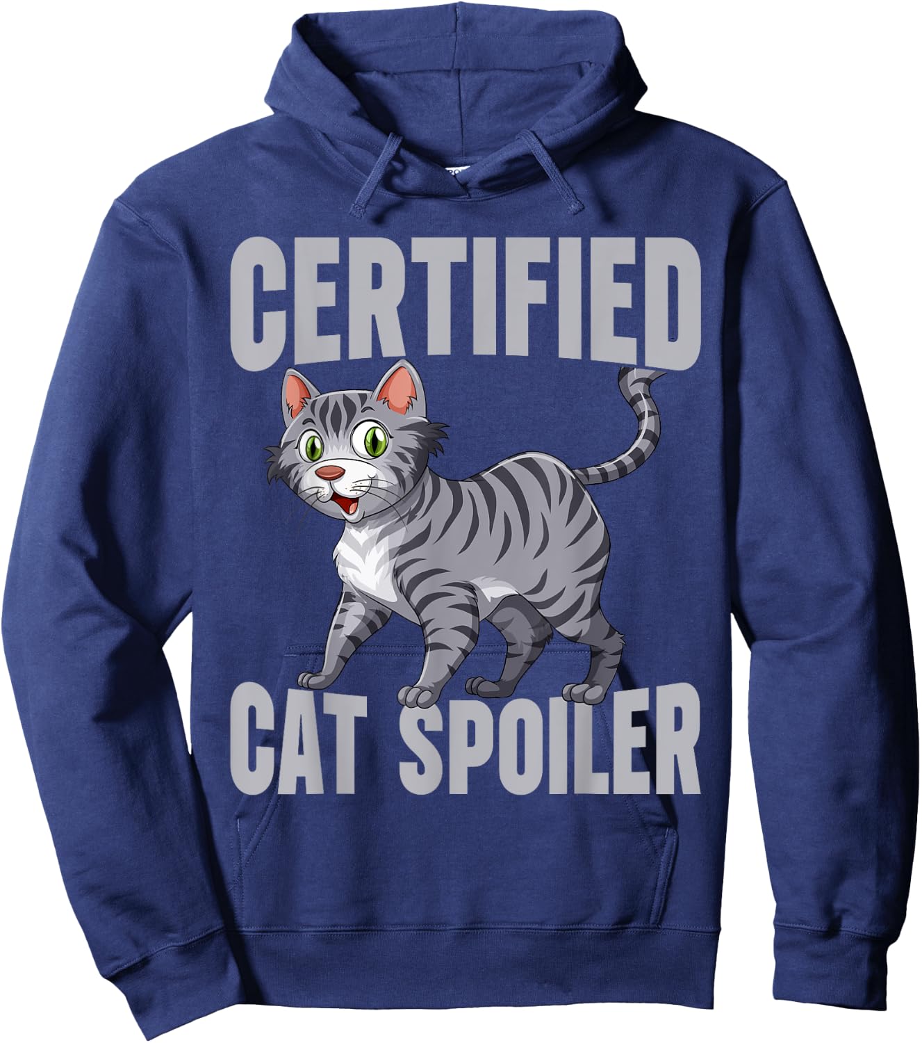 Certified Cat Spoiler Cat Grandma Hoodie - Hoodie | Navy