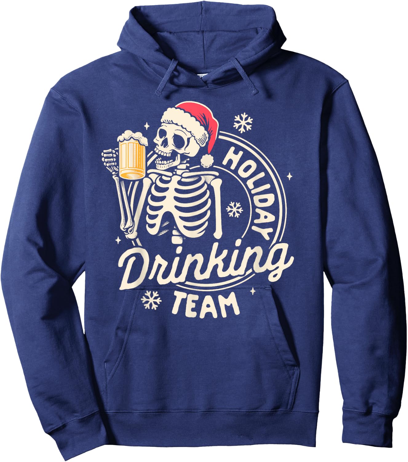 Christmas Xmas Beer Lover Drinking Holiday Drinking Team Hoodie - Hoodie | Navy