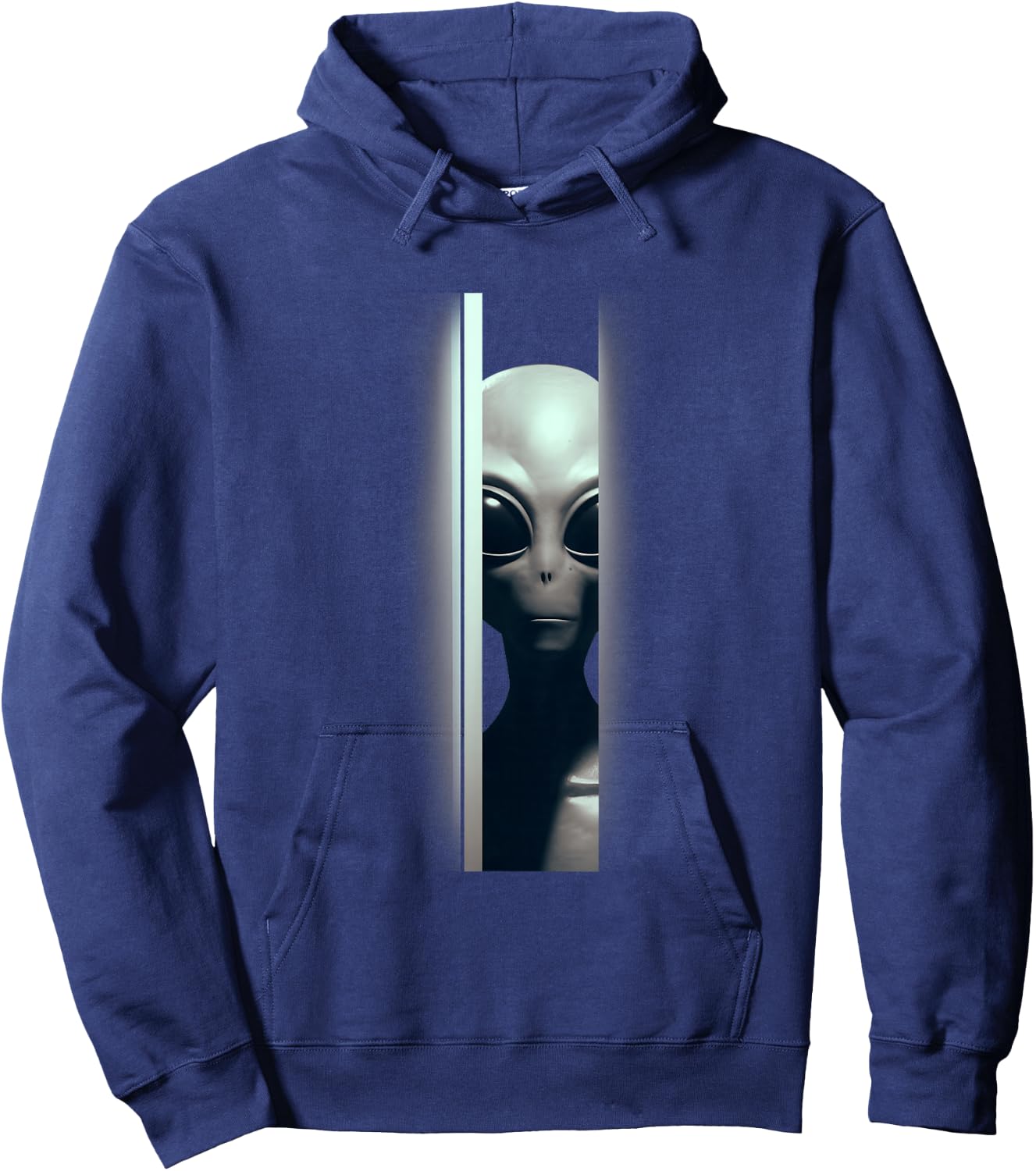 Alien Peeking Zeta-Reticuli Ufonaut UFO Abduction Sci-fi Hoodie - Hoodie | Navy
